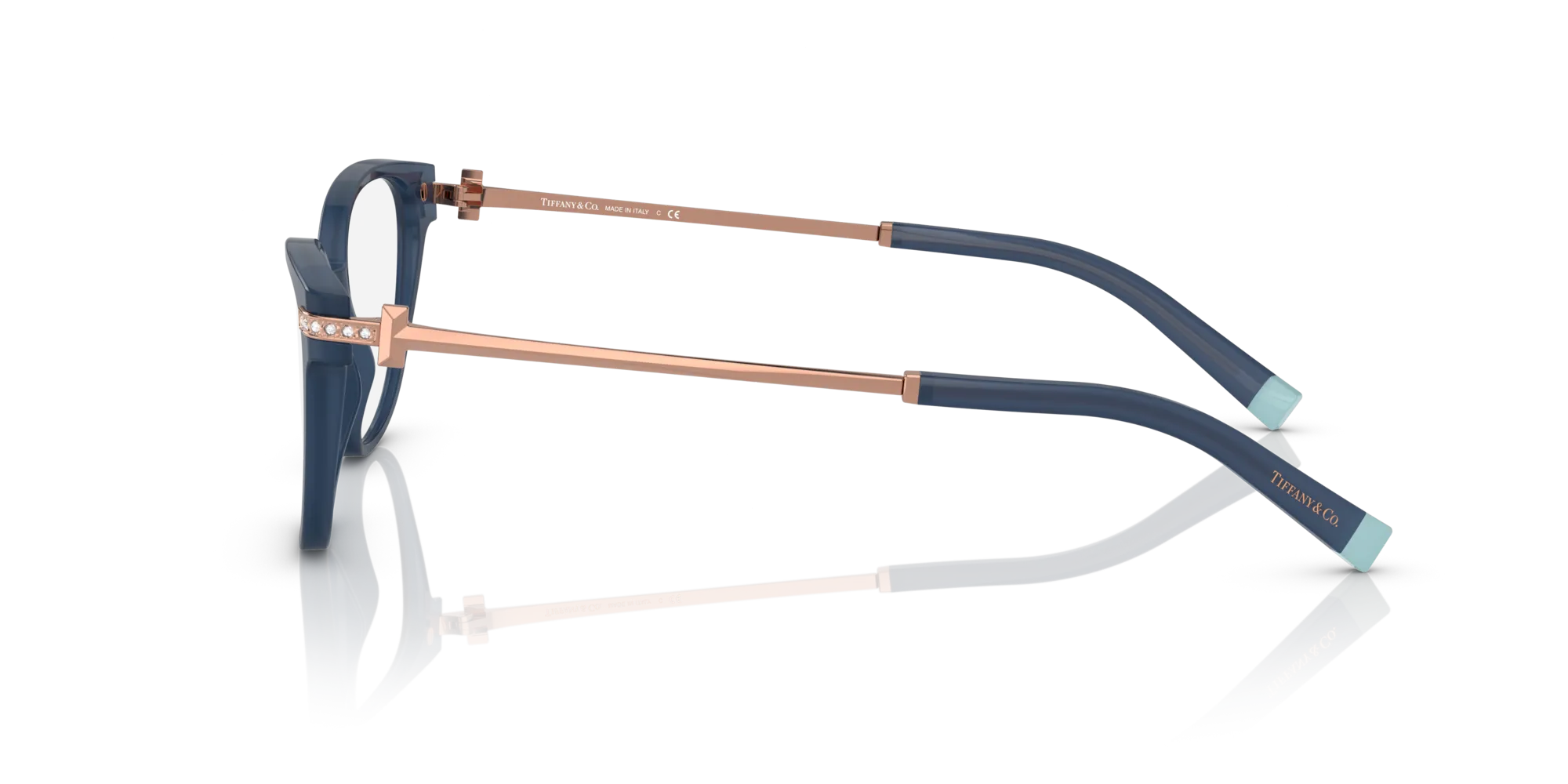 Tiffany TF2223B 8315 Montature da vista Plastica Blu Cat Eye - immagine 4