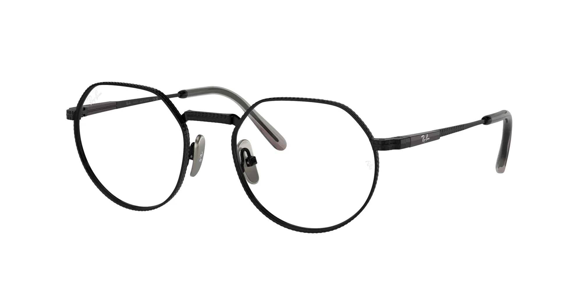 Ray - Ban RX8265V Jack titanium 1237 Montature da vista Titanio Nero Trasparente Geometrica Normale - immagine 1