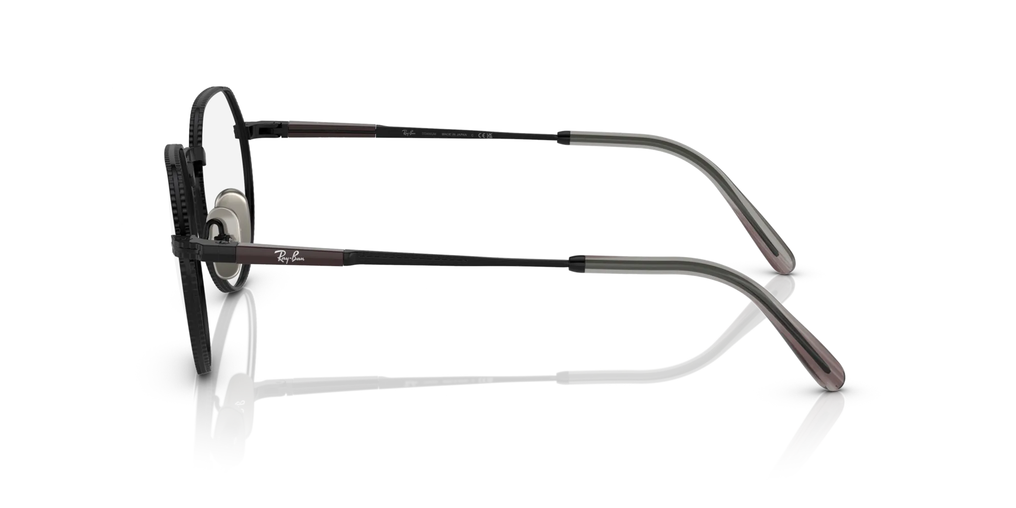 Ray - Ban RX8265V Jack titanium 1237 Montature da vista Titanio Nero Trasparente Geometrica Normale - immagine 4