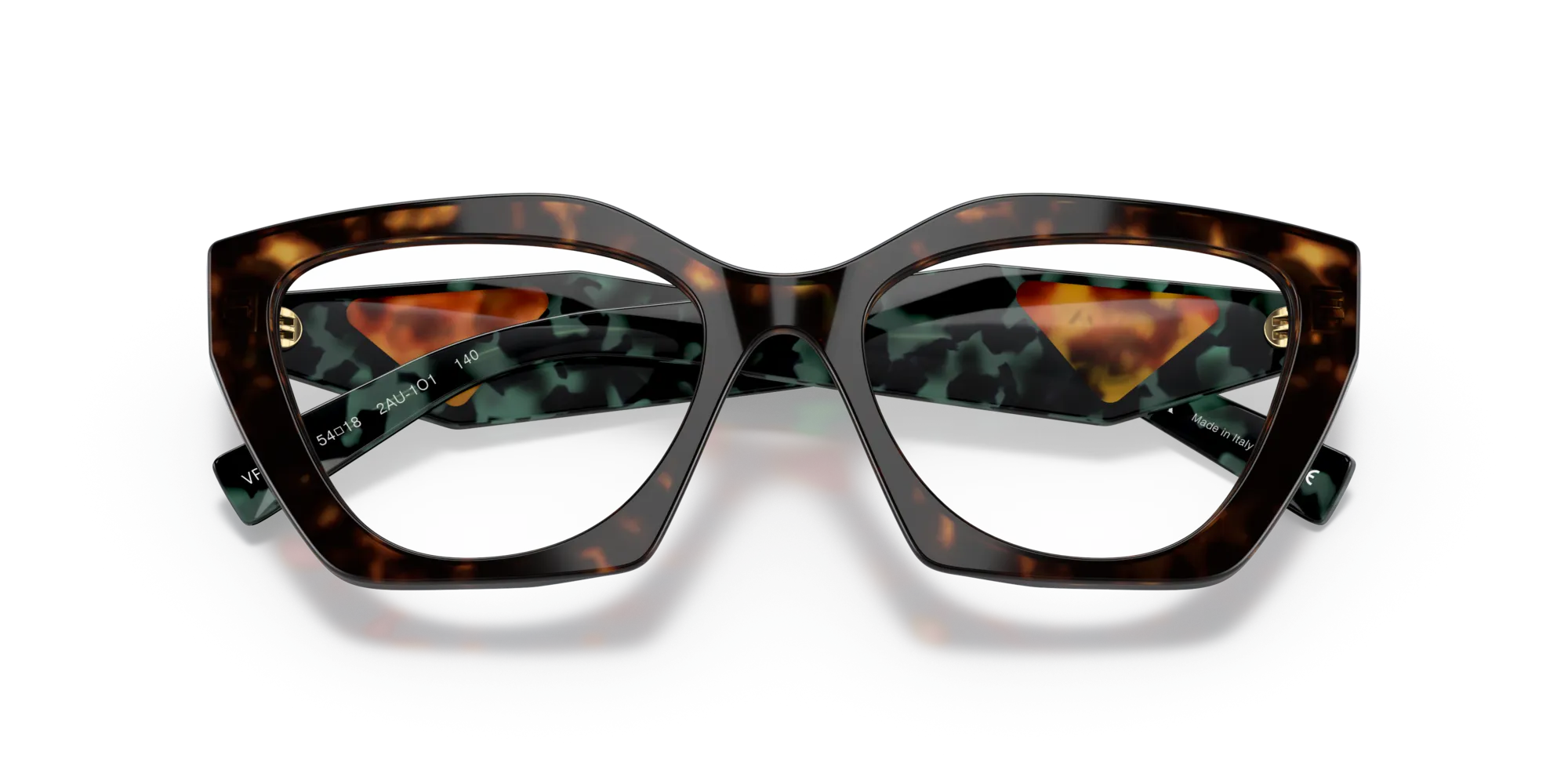 Prada PR 09YV 2AU1O1 Montature da vista Acetato Tartaruga Geometrica Normale - immagine 2