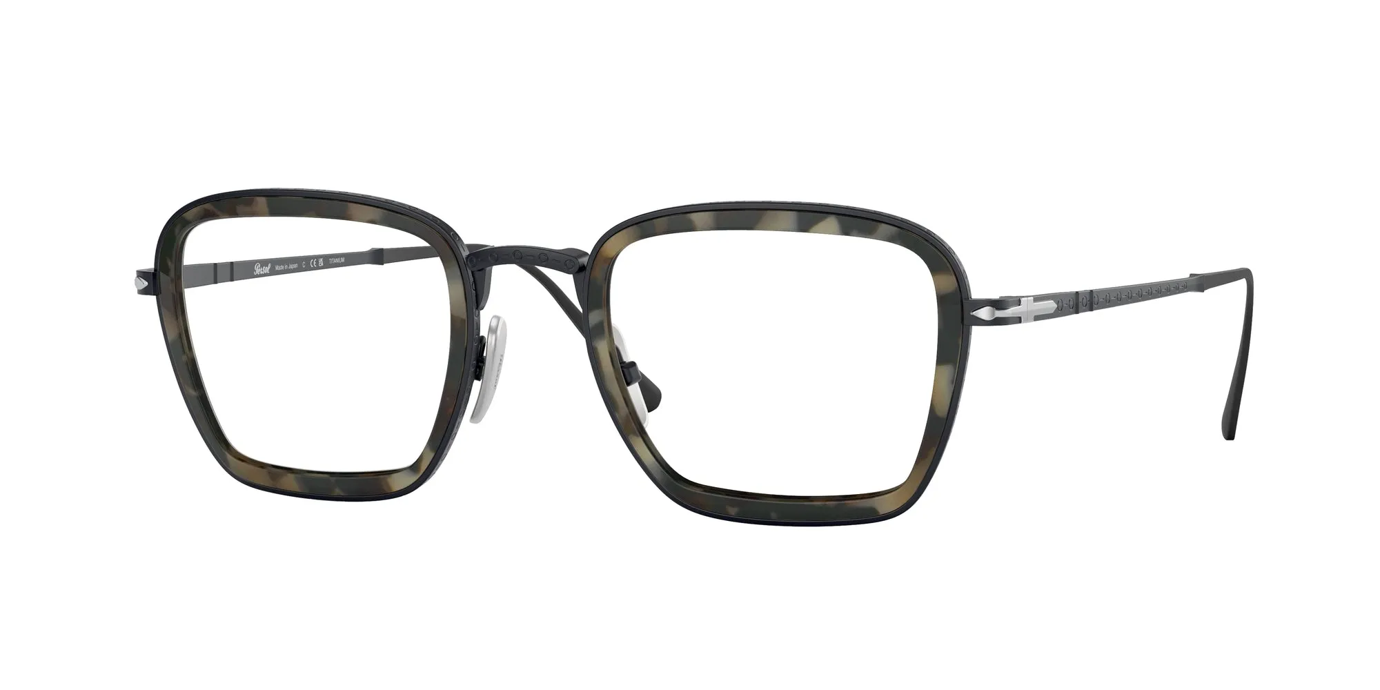 Persol PO5013VT 8015 Montature da vista Titanio Nero Squadrata - immagine 1