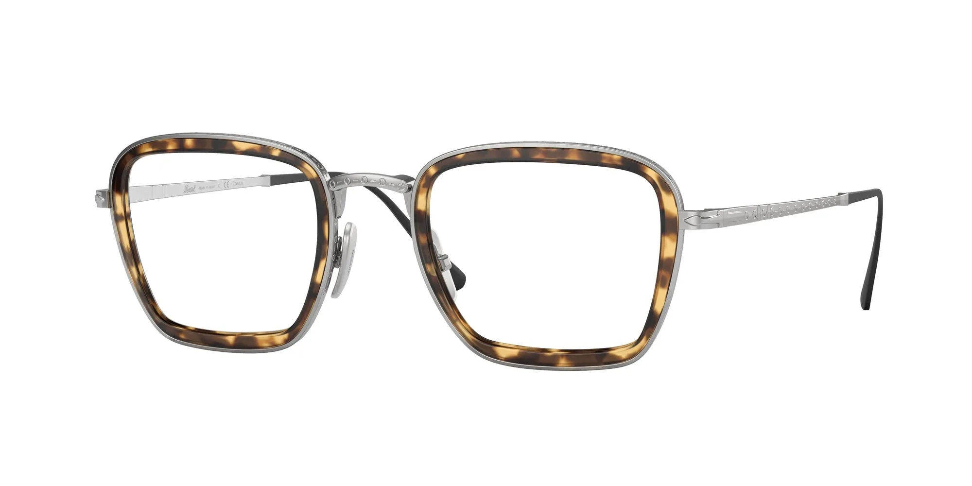 Persol PO5013VT 8014 Montature da vista Titanio Argento Squadrata - immagine 1