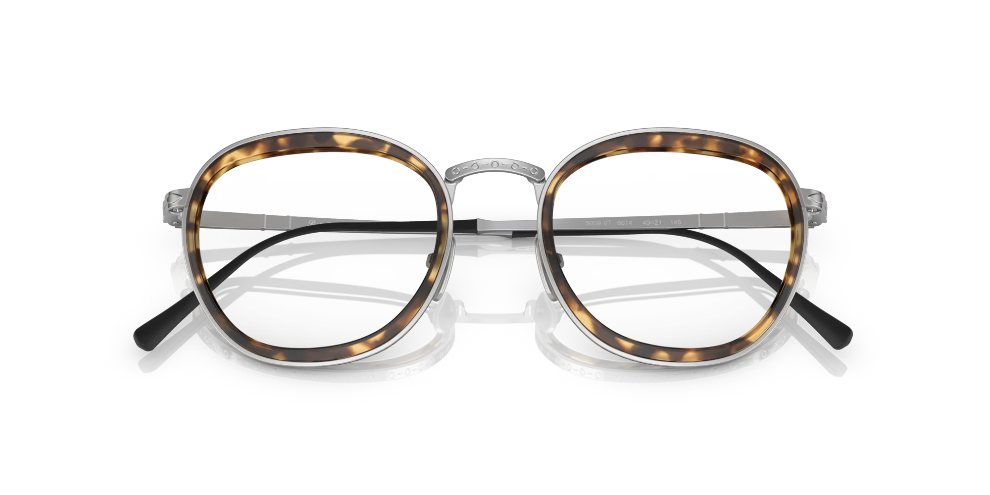 Persol PO5009VT 8014 Montature da vista Titanio Argento Trasparente Pantos Normale - immagine 2