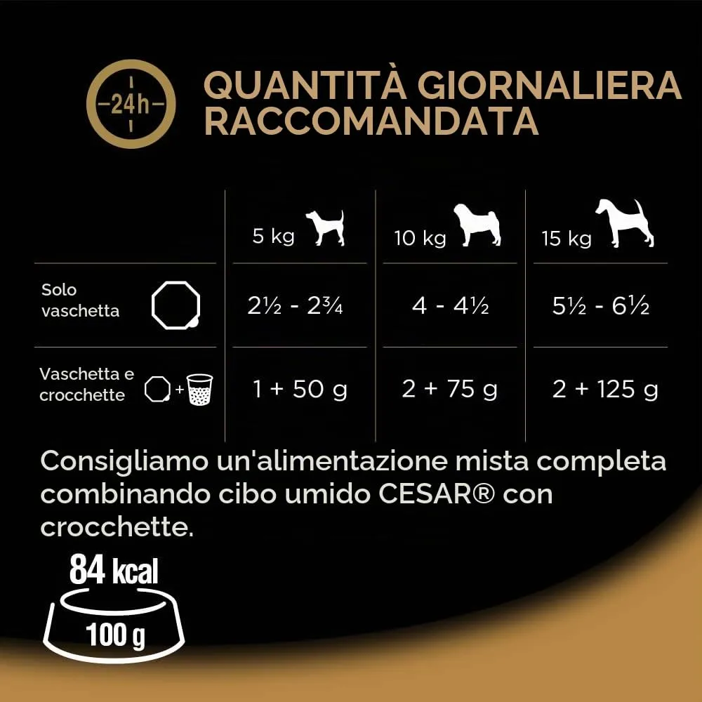 Cesar Multipack di vasche da bagno inumidito in salsa, selezione ricette contadini (pack 3 x 8 Tarrin x 150g) - immagine 8