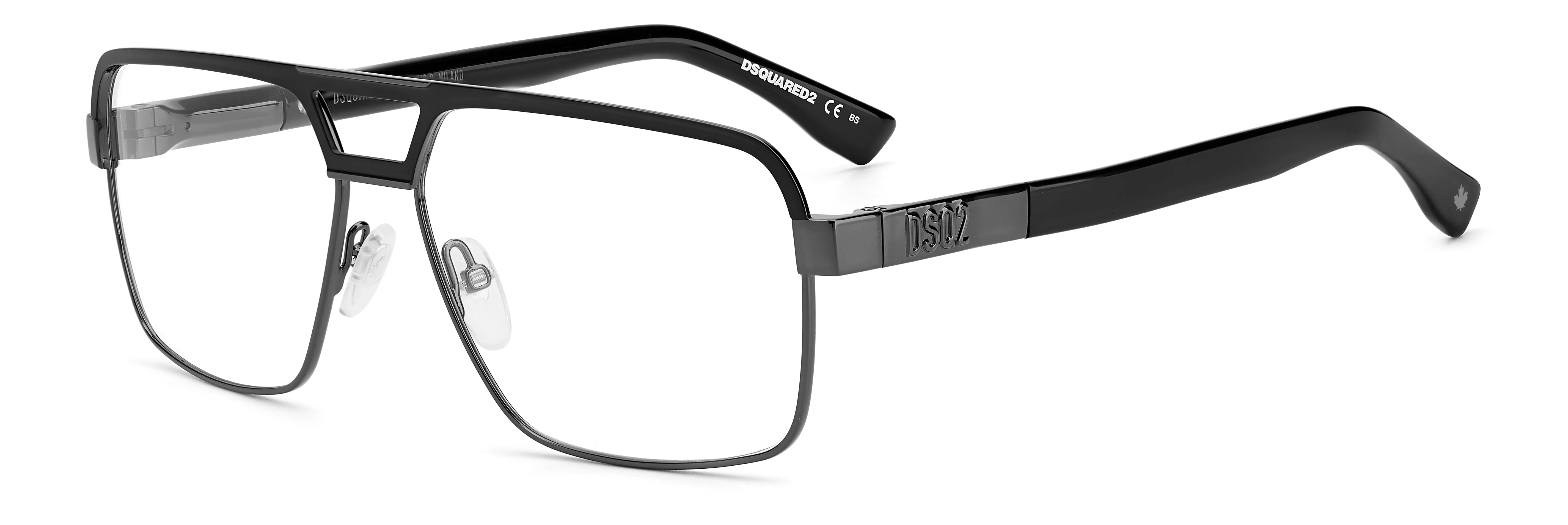 Dsquared2 D2 0034 RZZ Montature da vista Metallo Rutenio scuro Squadrata - immagine 1