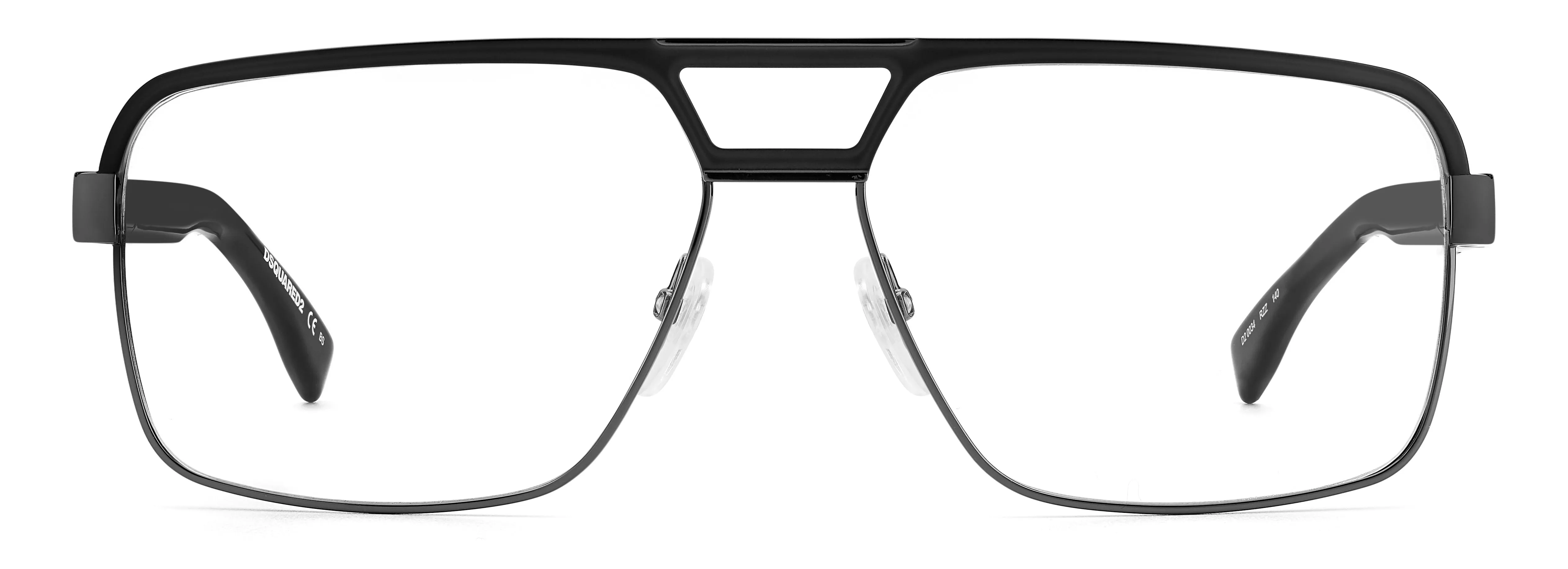 Dsquared2 D2 0034 RZZ Montature da vista Metallo Rutenio scuro Squadrata - immagine 2
