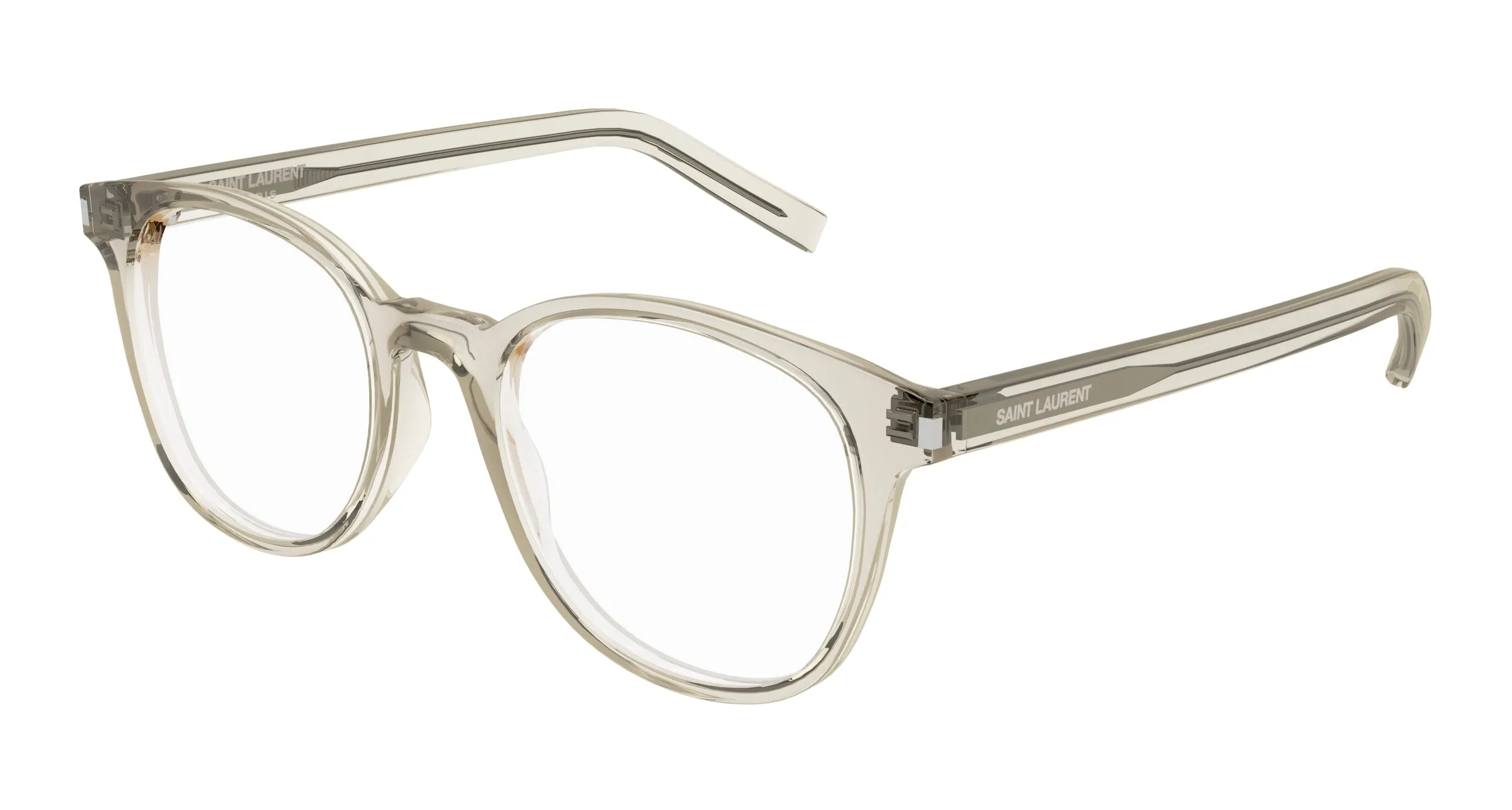SAINT LAURENT SL 523 003 Montature da vista Acetato Beige Rotonda - immagine 1