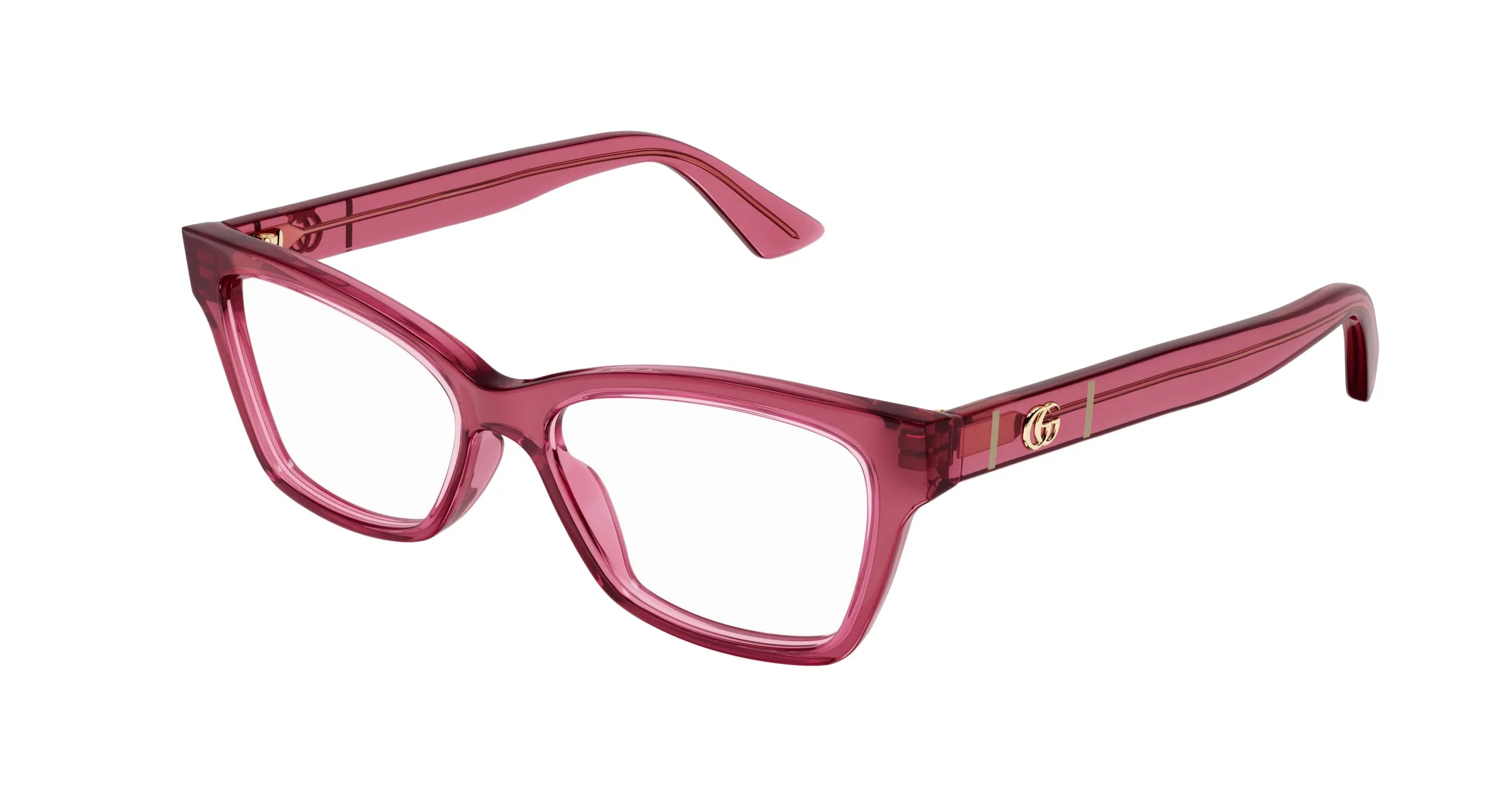 Gucci GG0634O 010 Montature da vista Iniettato Bordeaux Trasparente Cat Eye - immagine 1