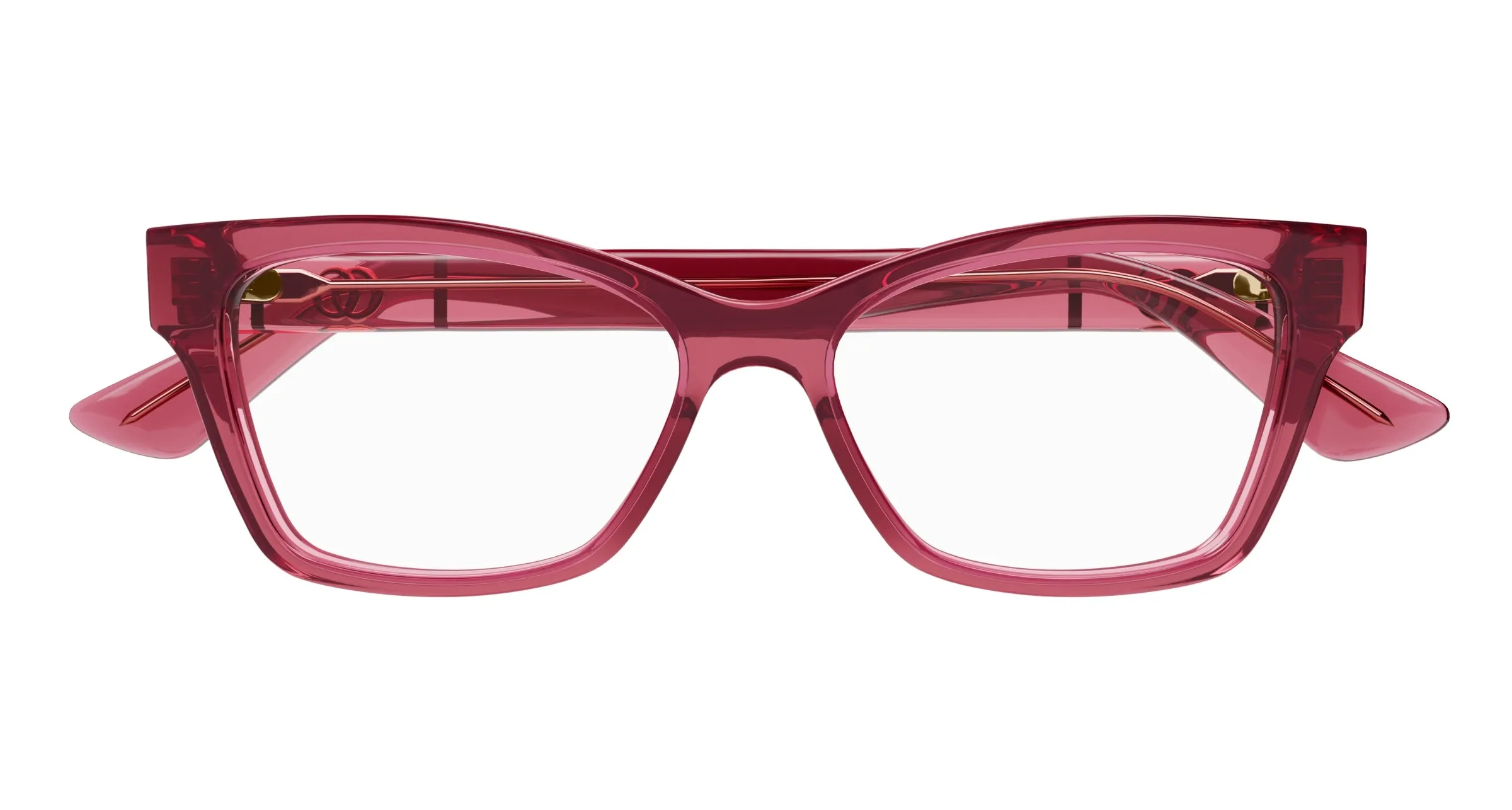Gucci GG0634O 010 Montature da vista Iniettato Bordeaux Trasparente Cat Eye - immagine 2