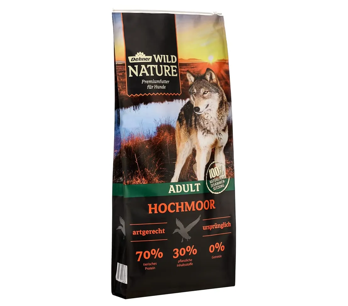 Dehner Wild Nature - Cibo per cani, senza cereali, senza zucchero, per cani adulti, anatra, 12 kg - immagine 1