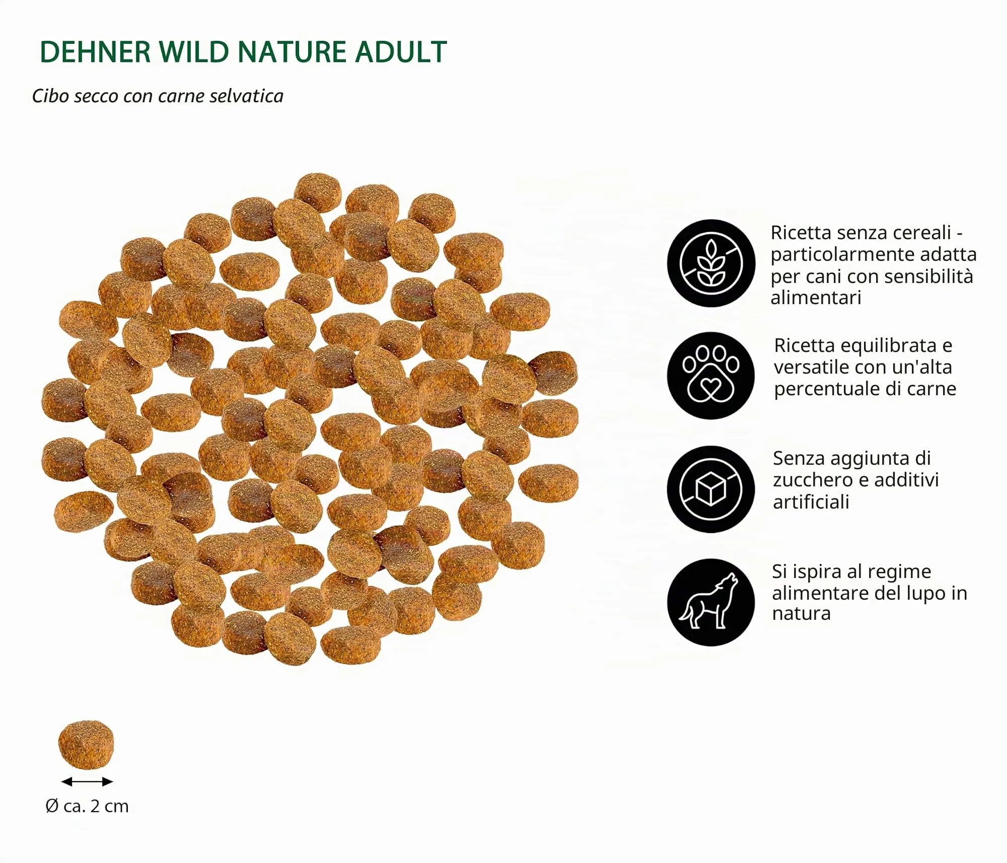 Dehner - Mangime Secco per Cani Adulti “Wild Nature”, Versione Auwald - immagine 2