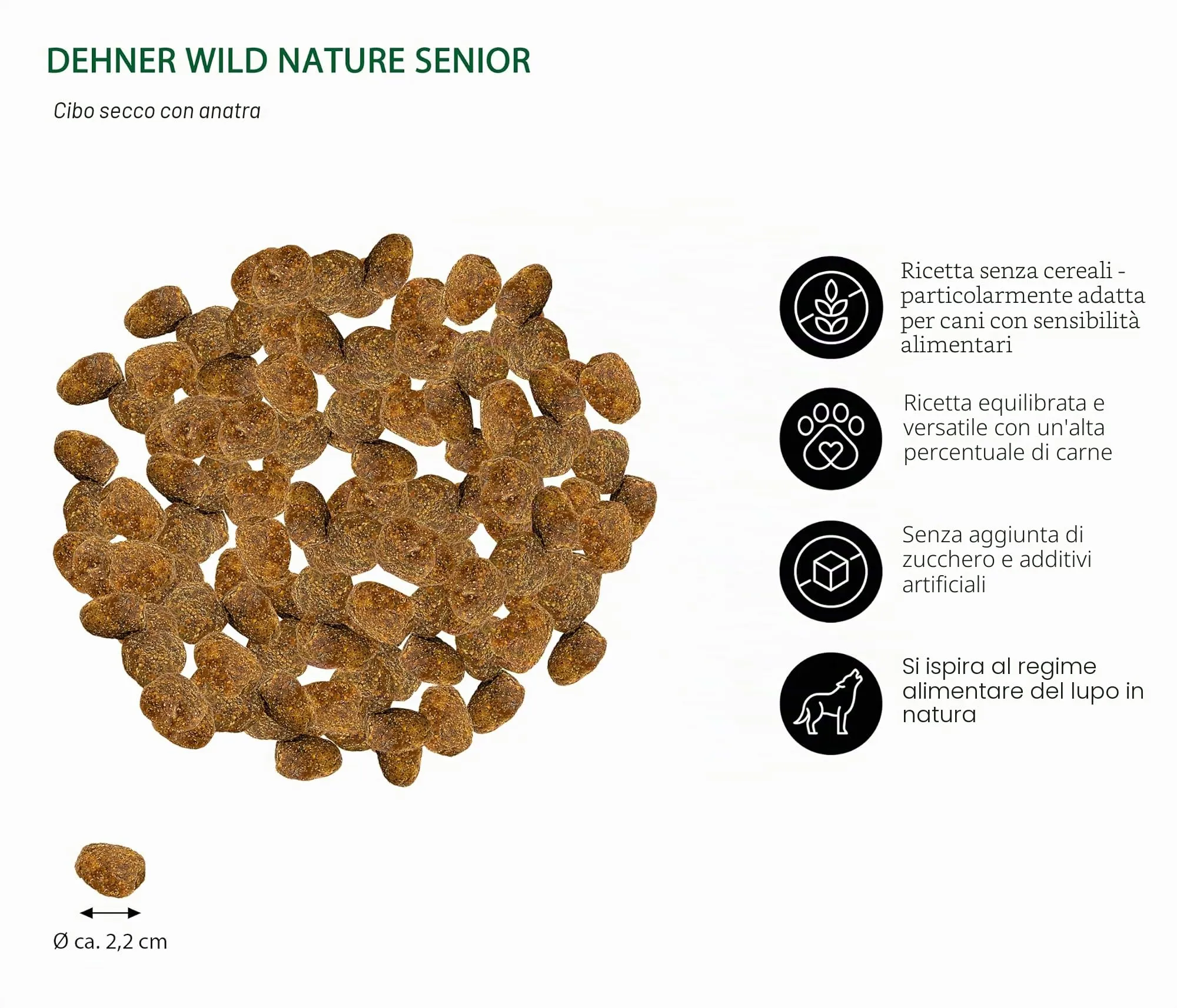 Dehner, Wild Nature Hochmoor Senior, Cibo Secco per Cani, a Base di Anatra (Lingua Italiana Non Garantita) - immagine 3