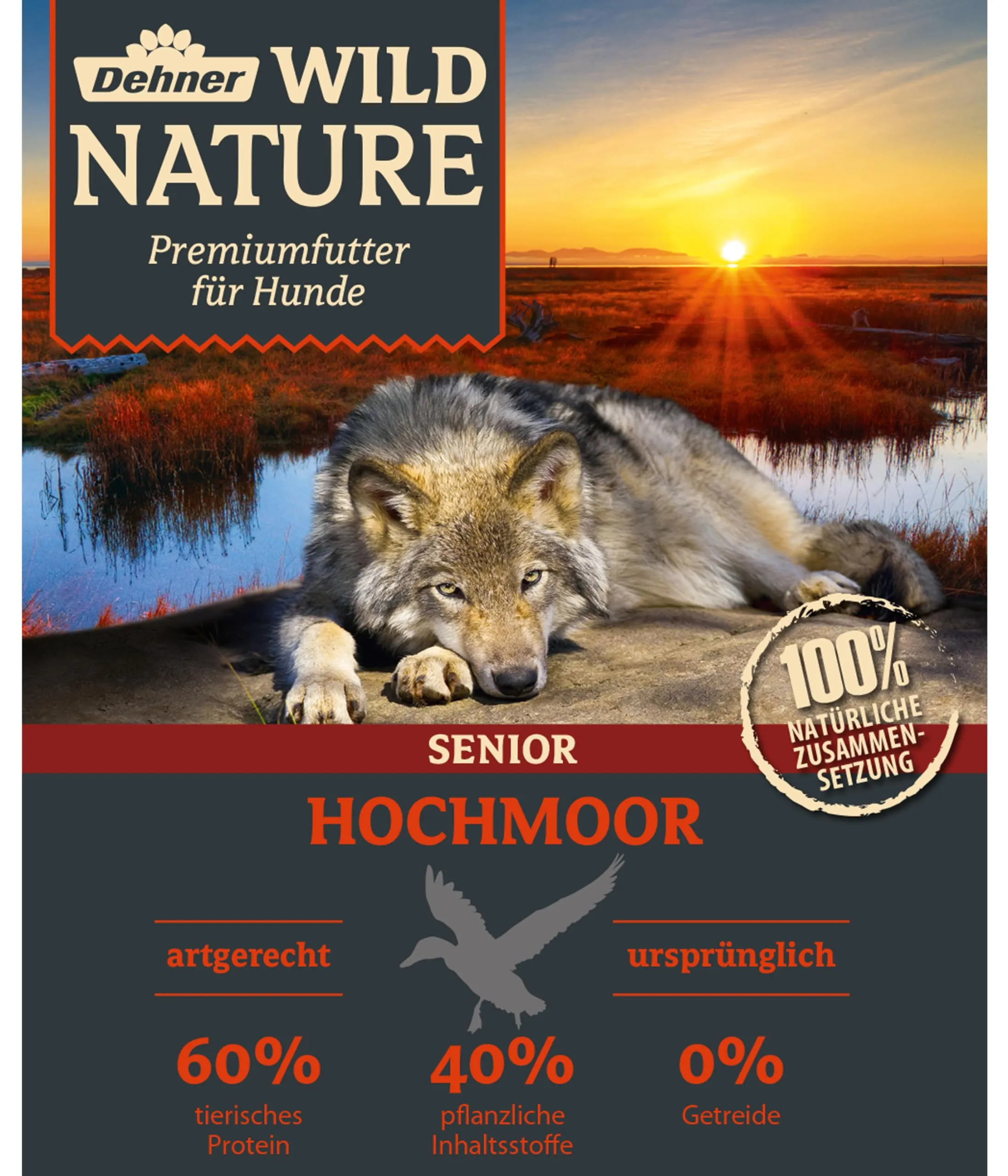 Dehner, Wild Nature Hochmoor Senior, Cibo Secco per Cani, a Base di Anatra (Lingua Italiana Non Garantita) - immagine 4