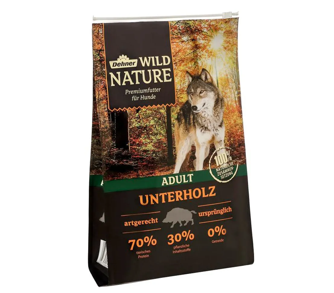 Dehner Wild Nature Cani crocchette sotto Legno Adult, Cinghiale - immagine 1