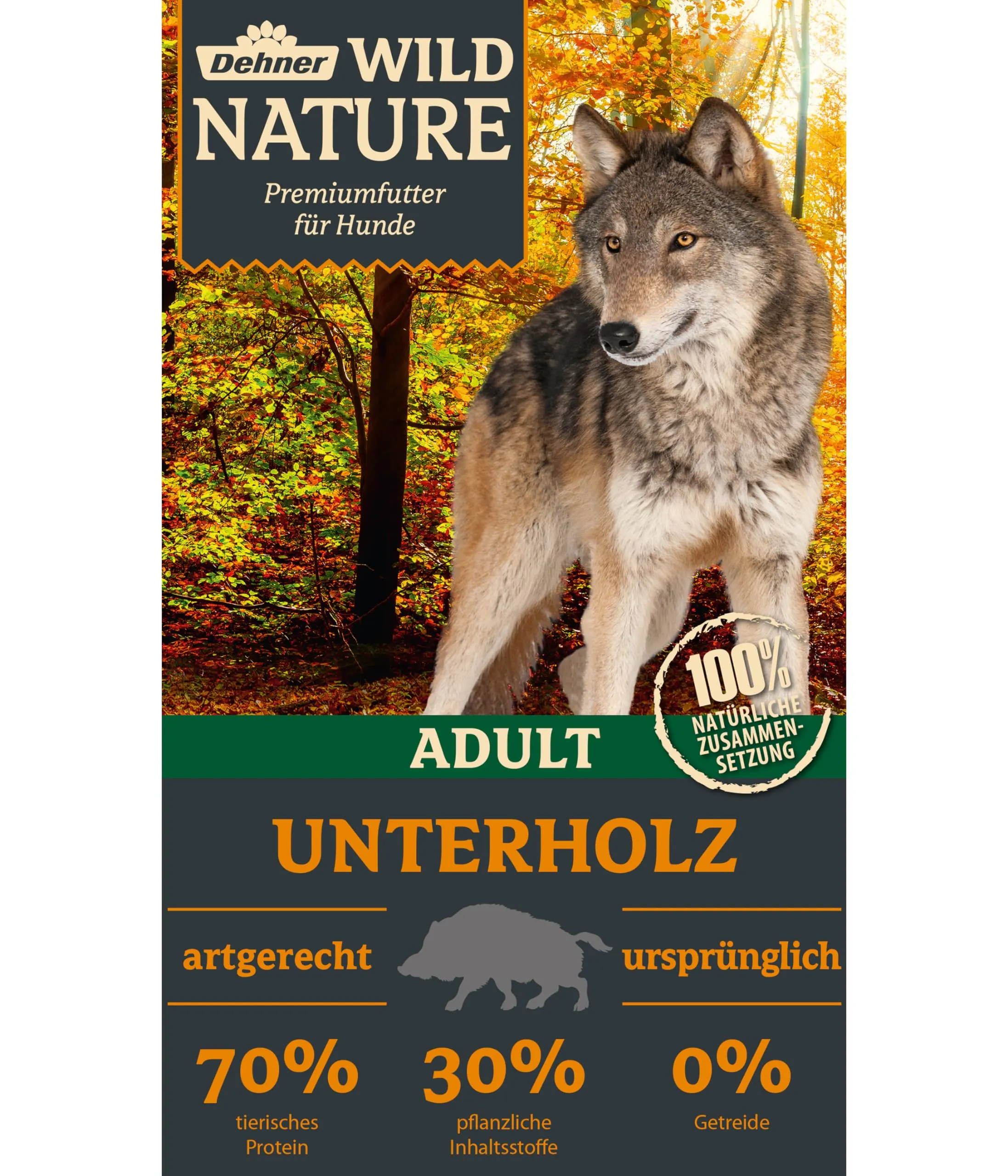 Dehner Wild Nature Cani crocchette sotto Legno Adult, Cinghiale - immagine 5
