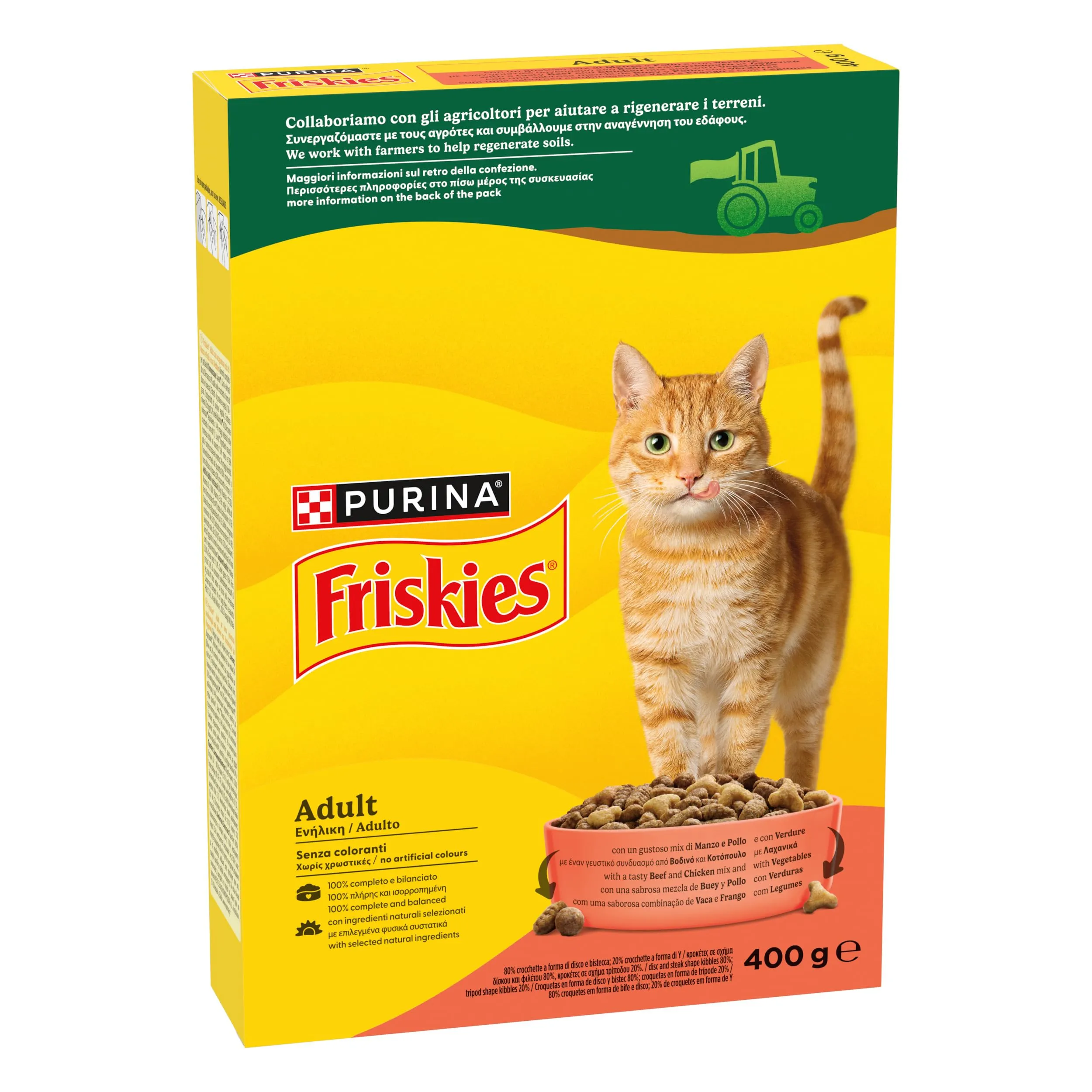 Purina Friskies Adult con un gustoso mix di Manzo e Pollo e con Verdure in 20 Confezioni da 400g - immagine 2