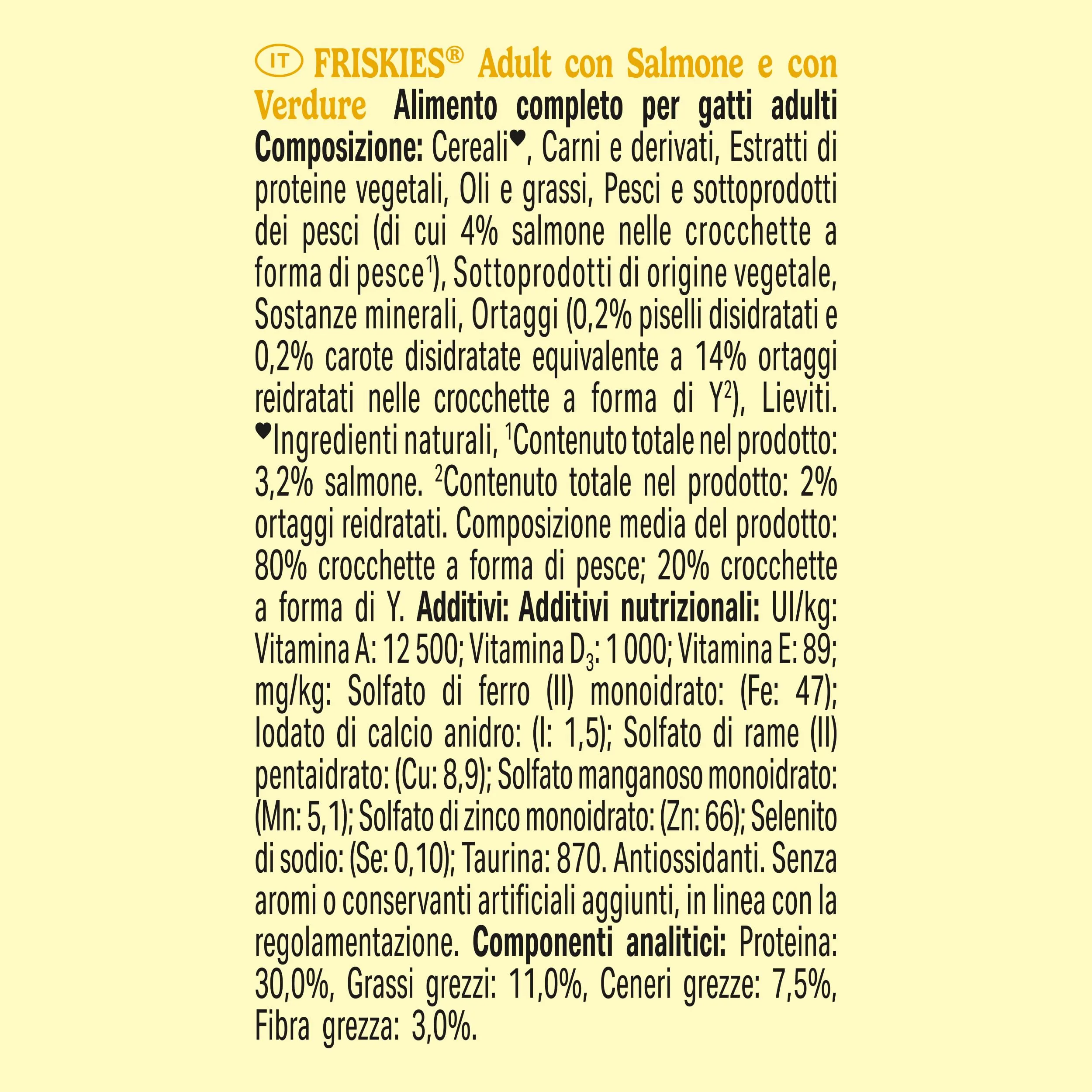 PURINA FRISKIES Adult con Salmone e con Verdure in confezione di cartone in 20 Scatole da 400g - immagine 7
