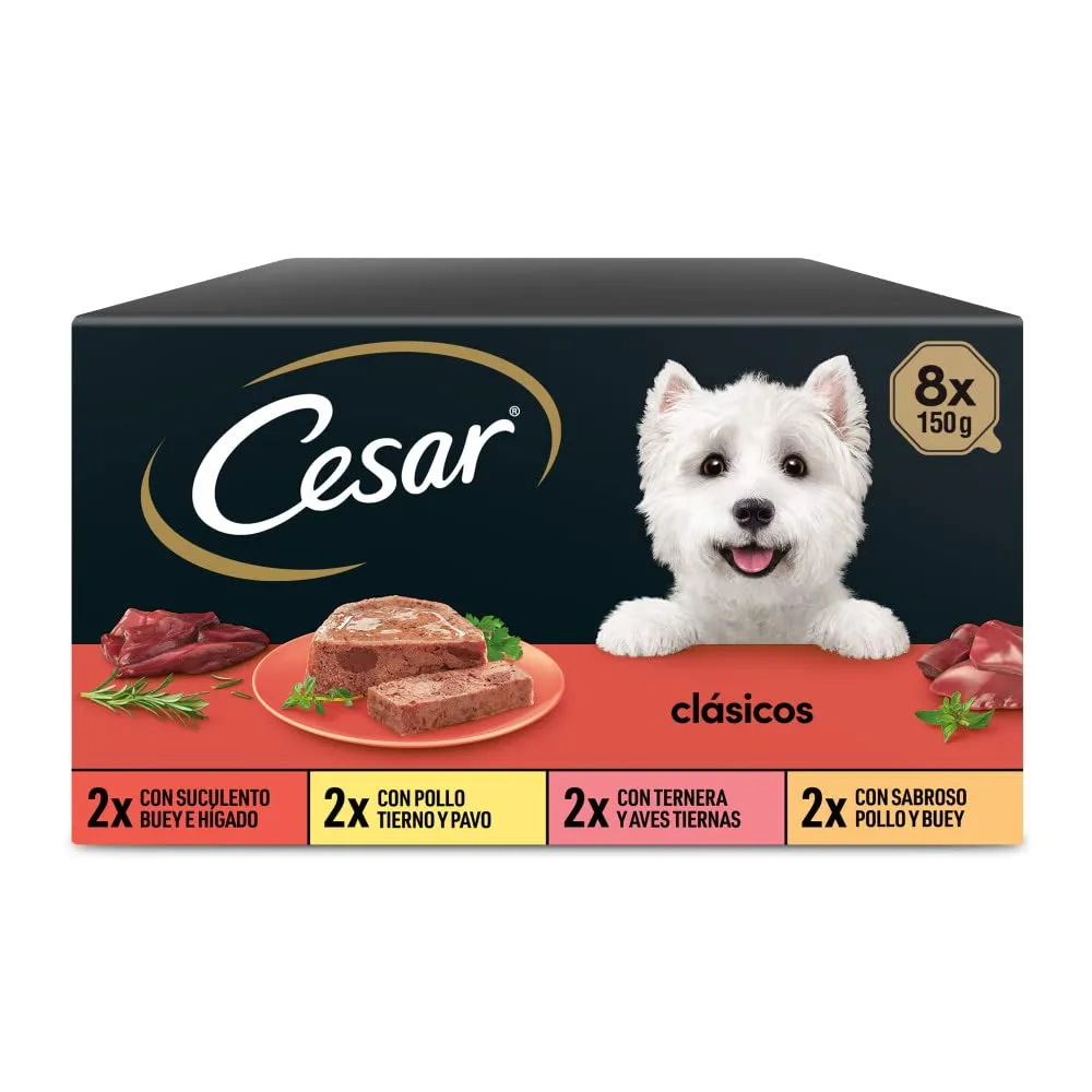 Cesar Cibo umido per cani, selezione di classici in paté, confezione da 3 x 8 x 150 g - immagine 2