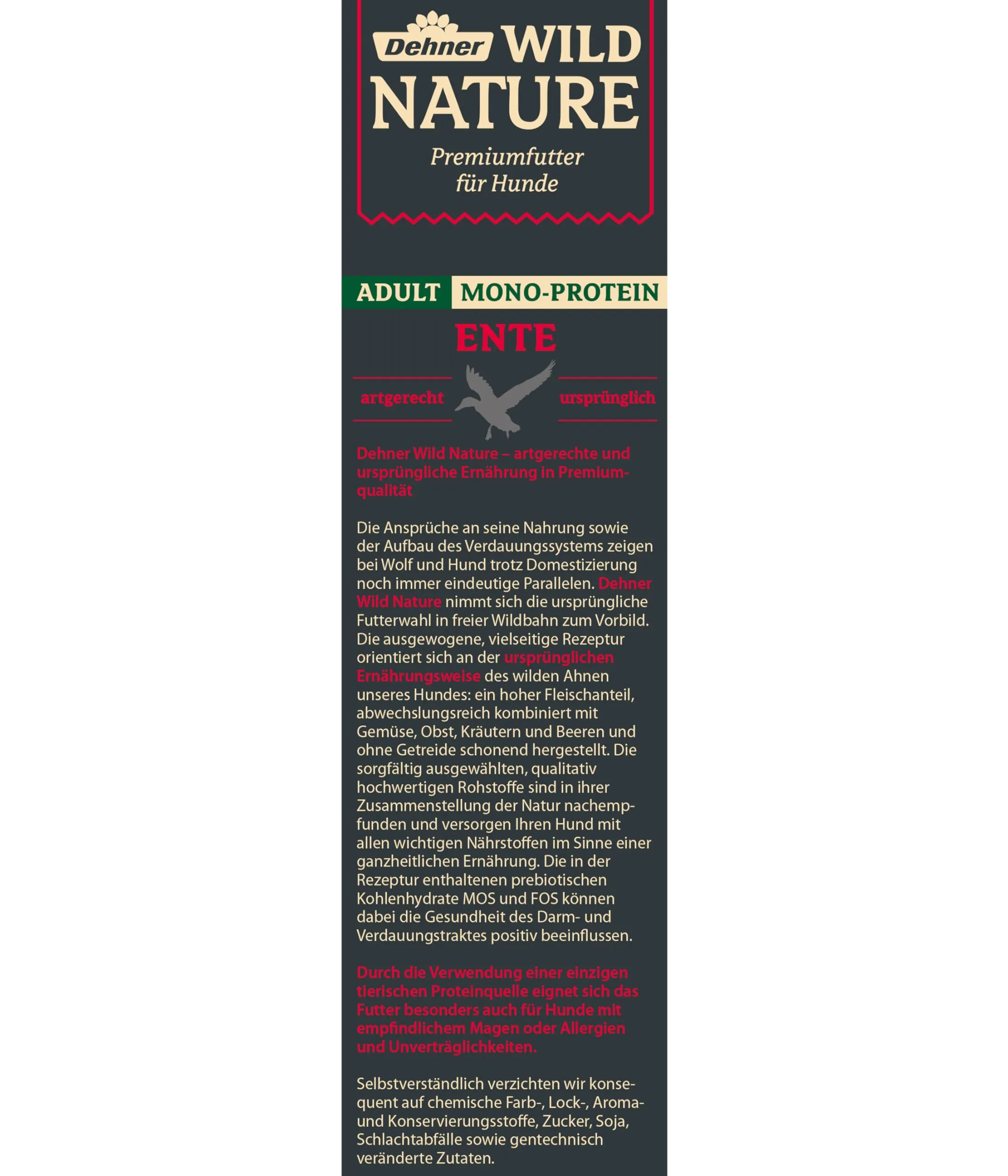 Dehner Wild Nature - Cibo secco per cani mono proteine, anatra, 4 kg - immagine 3