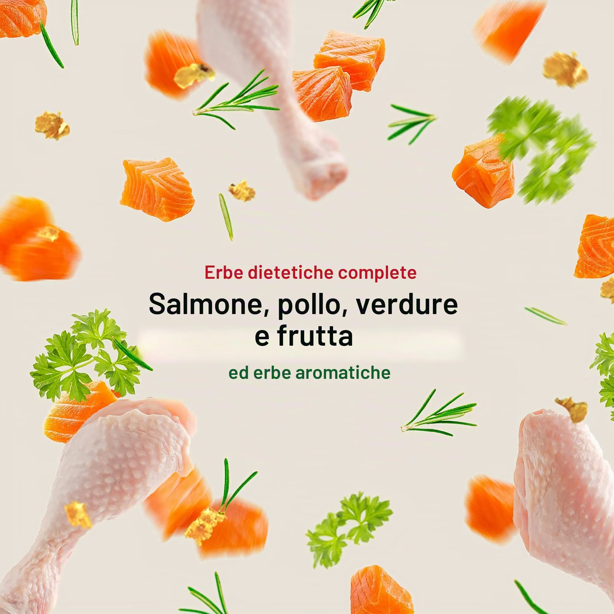 2G Pet Food Diet Complete Herbs Cibo Completo per Cani con proteine animali (pollo e salmone) e erbe aromatiche Naturale e bilanciato Formato 2kg Per tutte le razze e fasce d’età Made in Italy - immagine 2