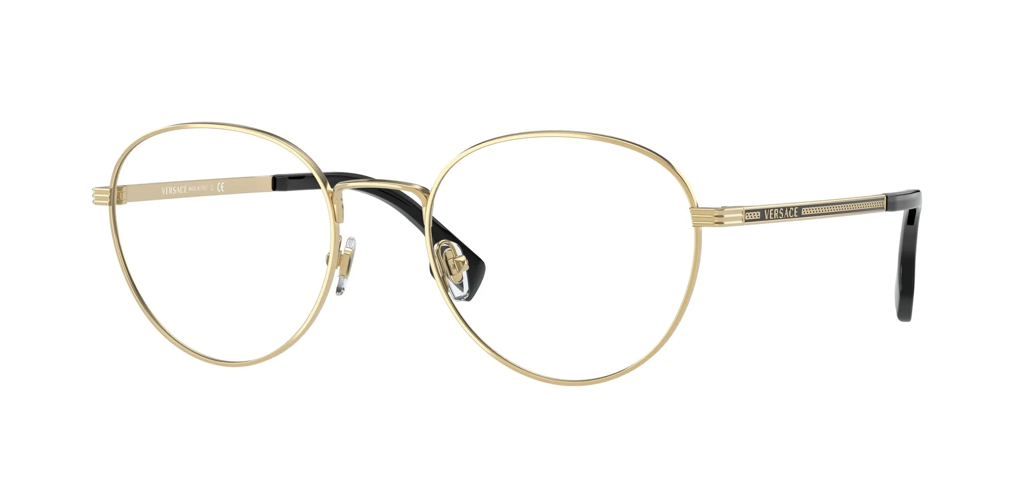 Versace VE1279 1002 Montature da vista Acciaio Oro Trasparente Pantos Normale - immagine 1