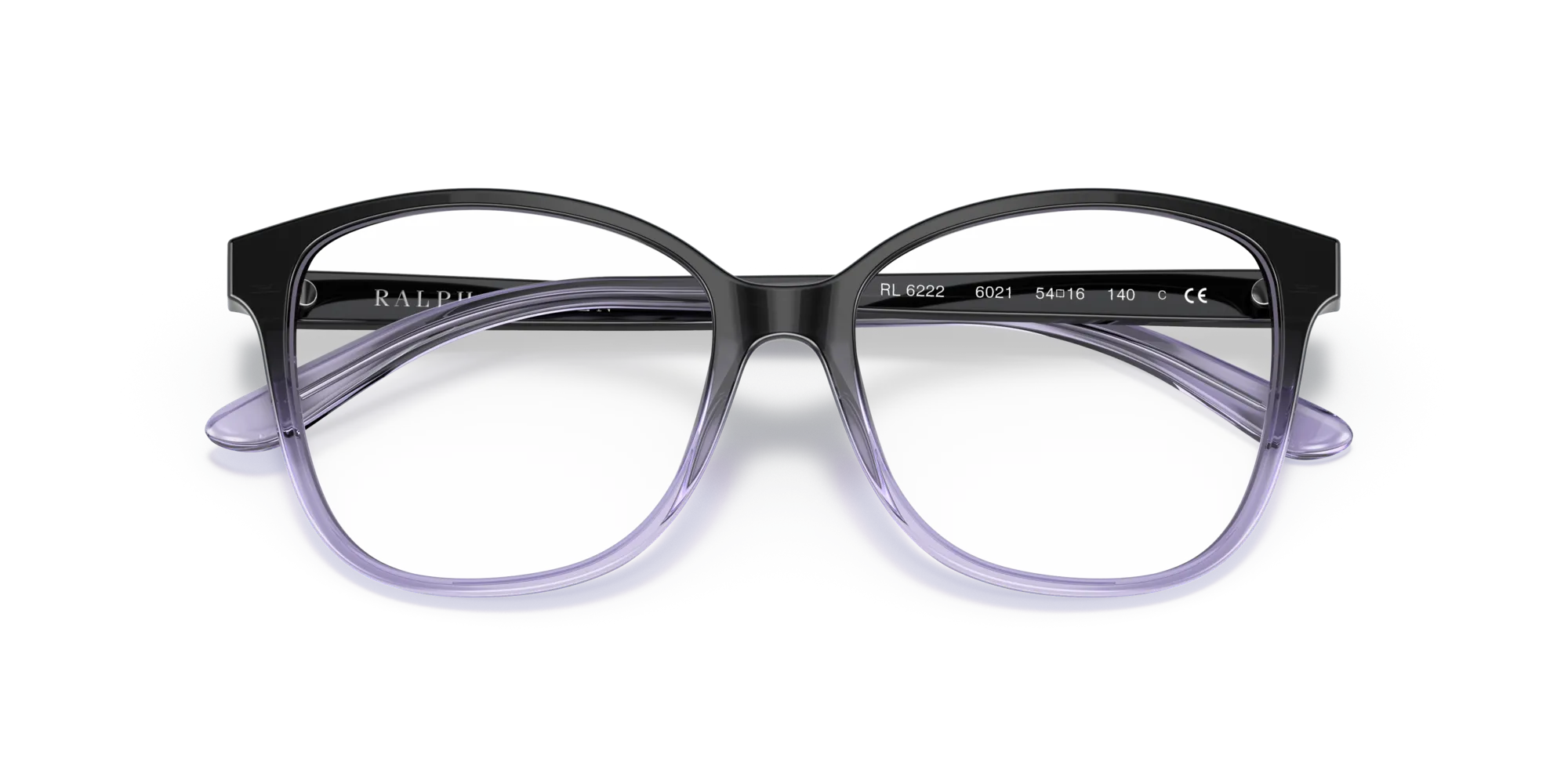Ralph Lauren RL6222 6021 Montature da vista Acetato Nero Trasparente Cat Eye Normale - immagine 2