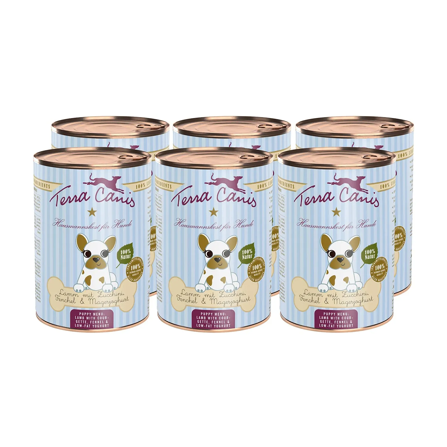 Terra Canis Agnello con zucchina, cibo umido Puppy per cani, 6x400g - immagine 1
