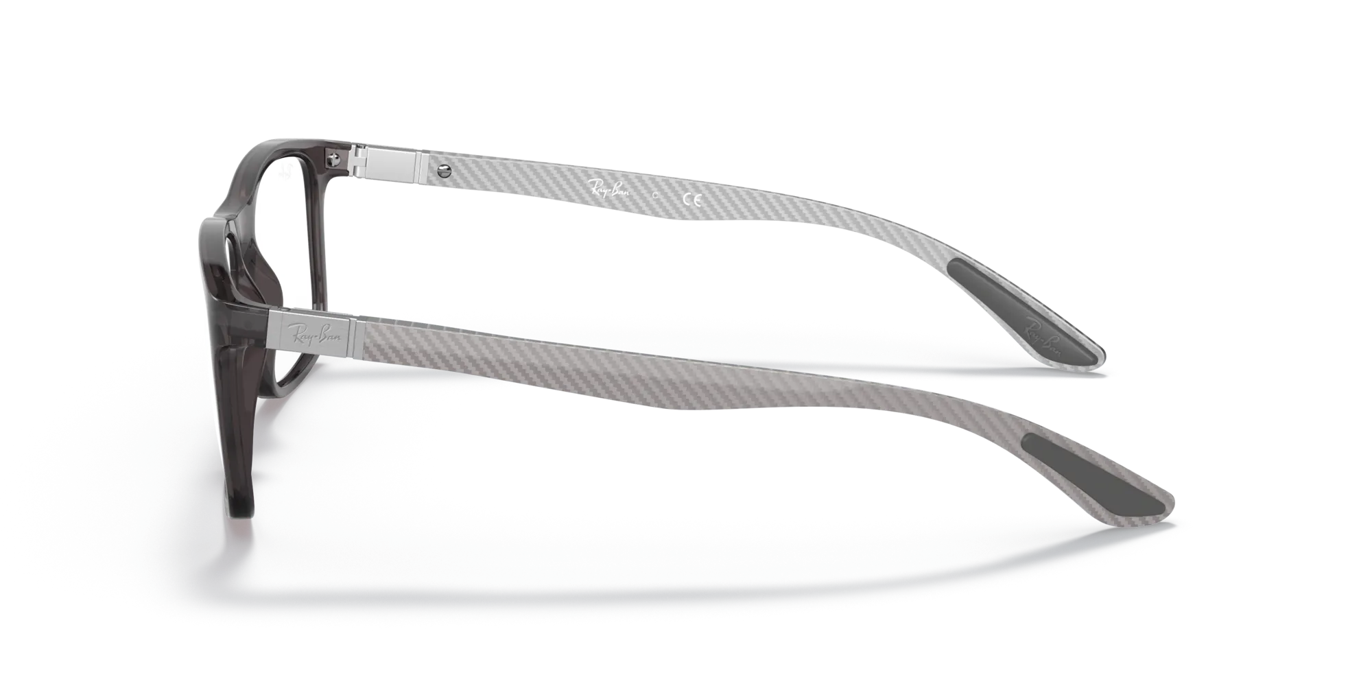 Ray - Ban RX8908 8061 Montature da vista Nylon Grigio Trasparente Squadrata Normale - immagine 4