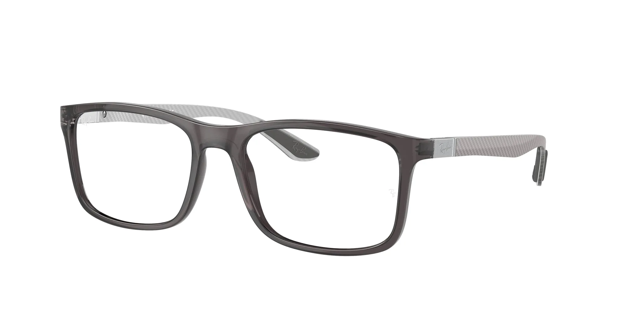 Ray - Ban RX8908 8061 Montature da vista Nylon Grigio Trasparente Squadrata Normale - immagine 1