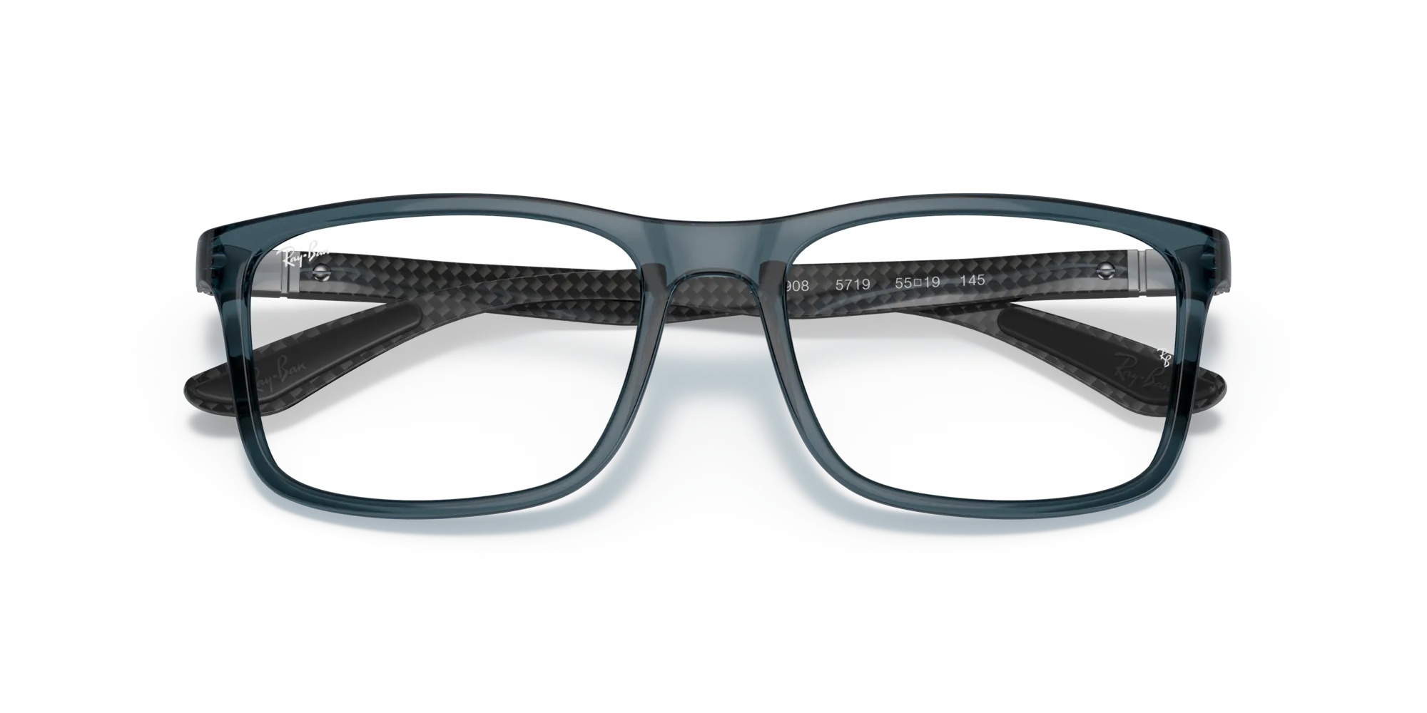 Ray - Ban RX8908 5719 Montature da vista Nylon Blu Trasparente Squadrata Normale - immagine 2