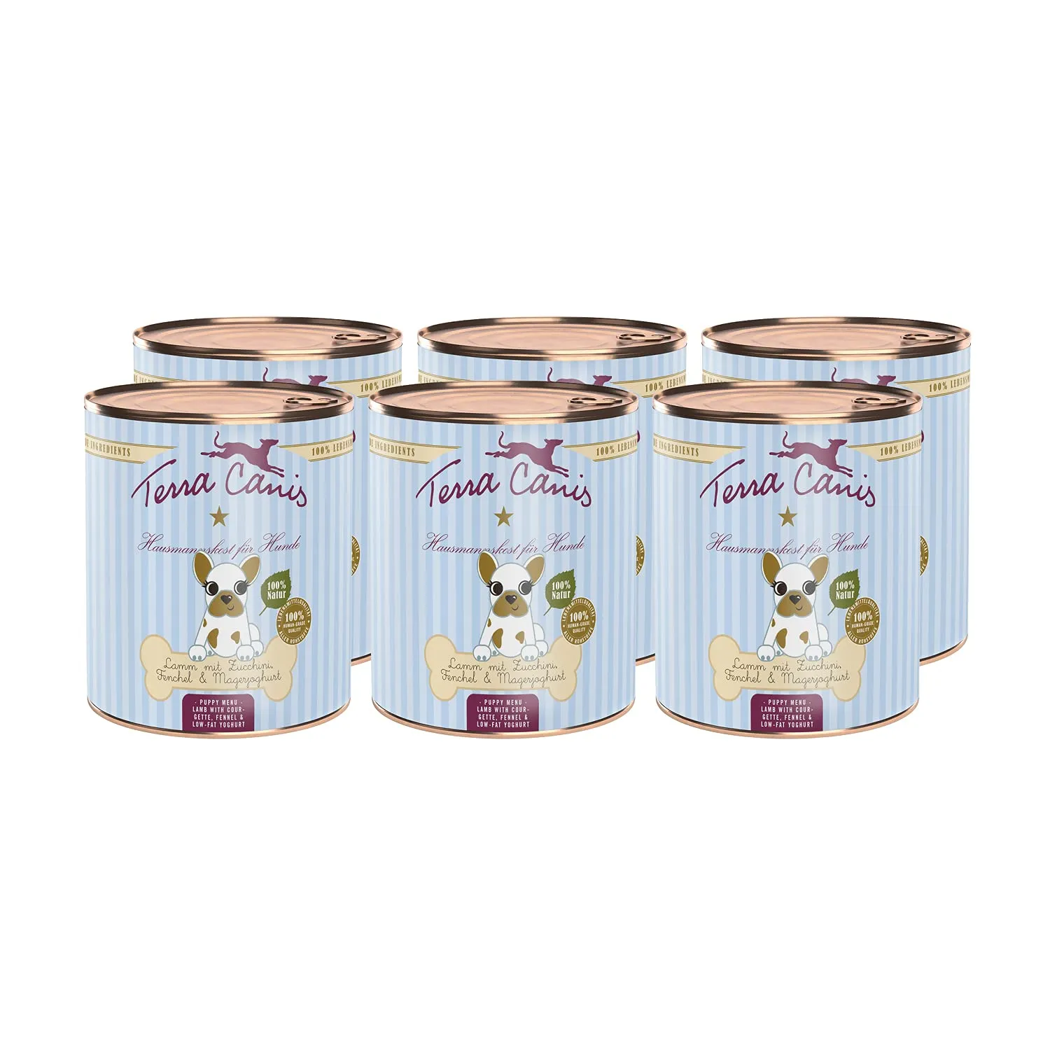 Terra Canis Agnello con zucchina, cibo umido Puppy per cani, 6x800g - immagine 1