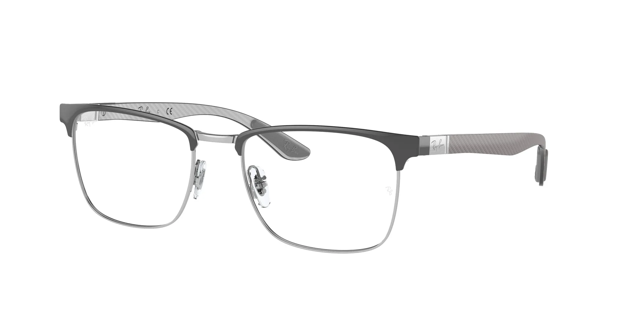 Ray - Ban RX8421 3125 Montature da vista Metallo Grigio Trasparente Squadrata Normale - immagine 1