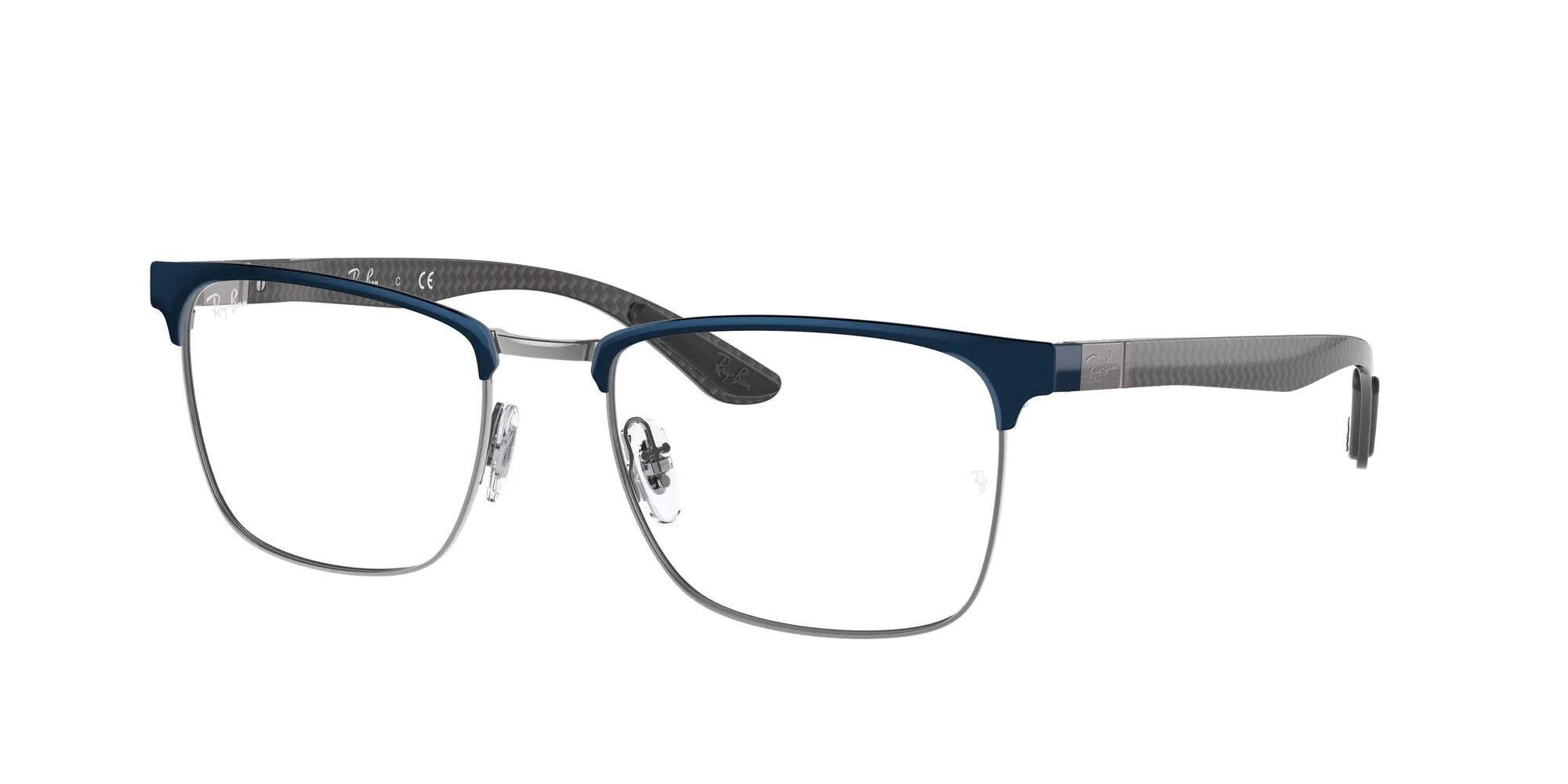 Ray - Ban RX8421 3124 Montature da vista Metallo Blu Trasparente Squadrata Normale - immagine 1