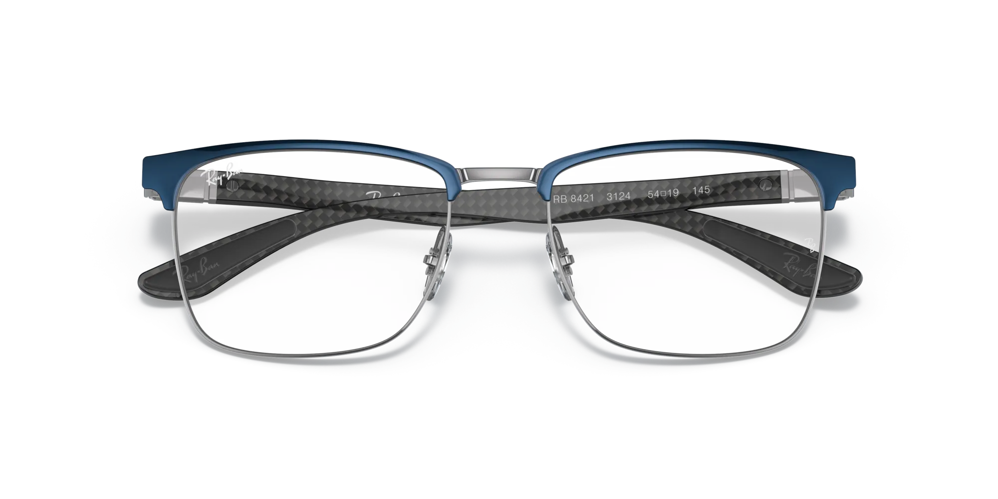 Ray - Ban RX8421 3124 Montature da vista Metallo Blu Trasparente Squadrata Normale - immagine 2
