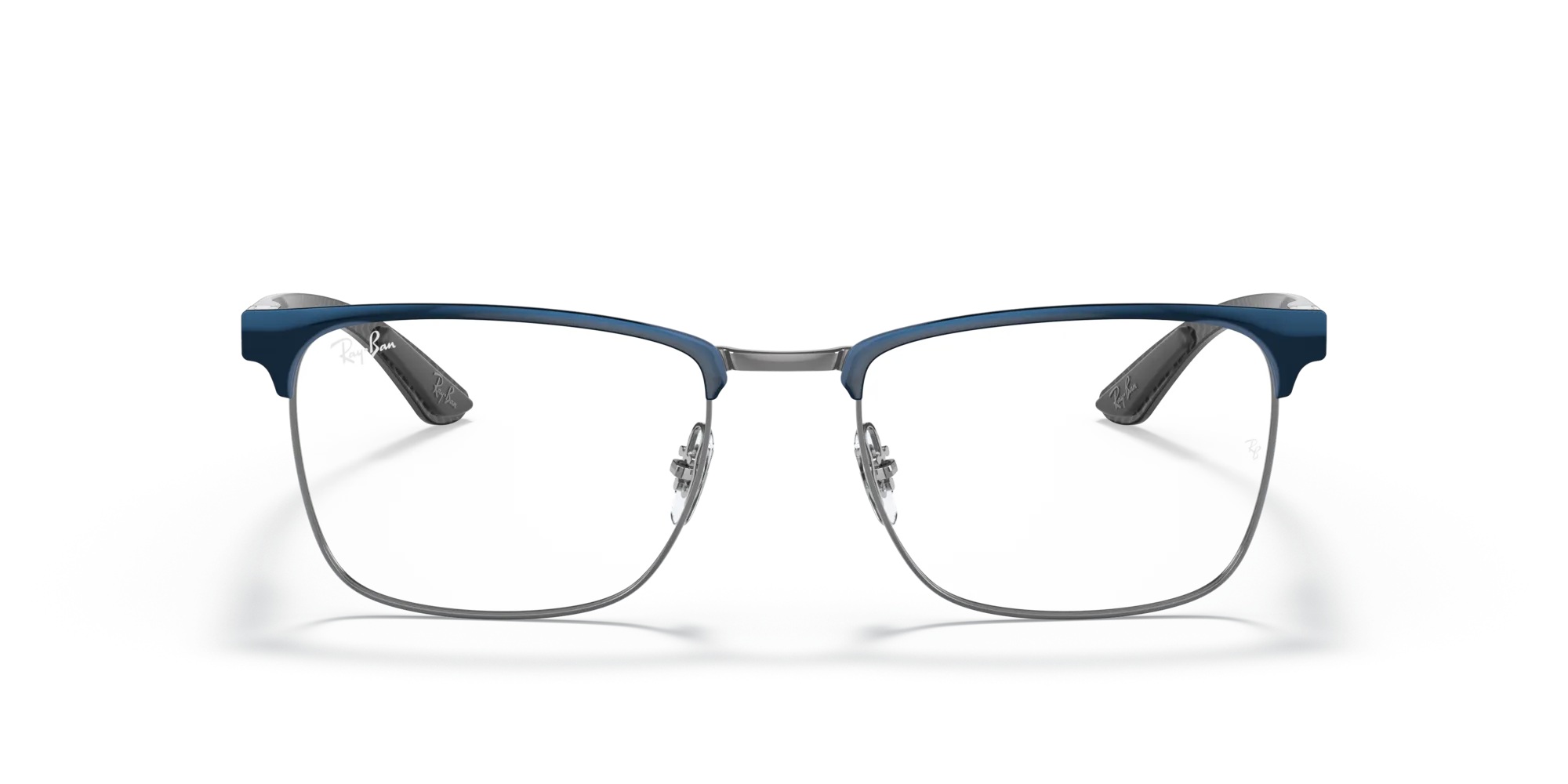 Ray - Ban RX8421 3124 Montature da vista Metallo Blu Trasparente Squadrata Normale - immagine 3