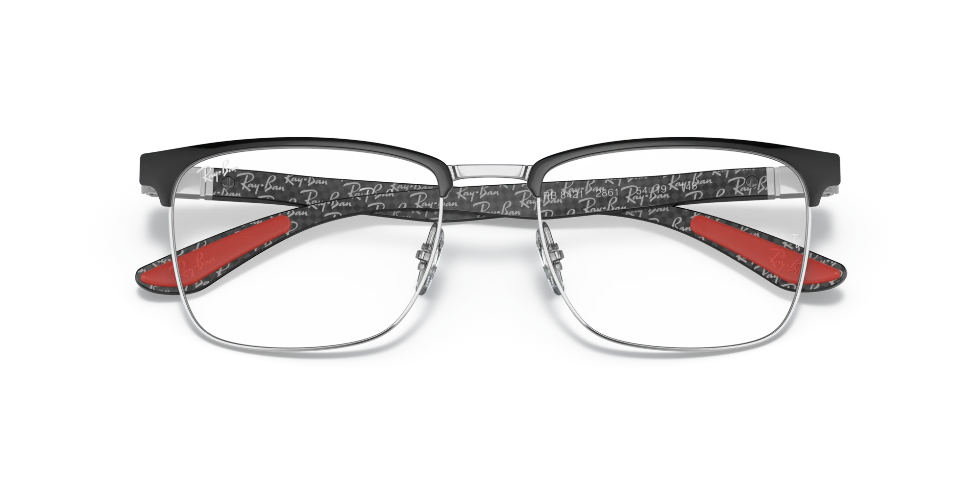 Ray - Ban RX8421 2861 Montature da vista Metallo Nero Trasparente Squadrata Normale - immagine 2