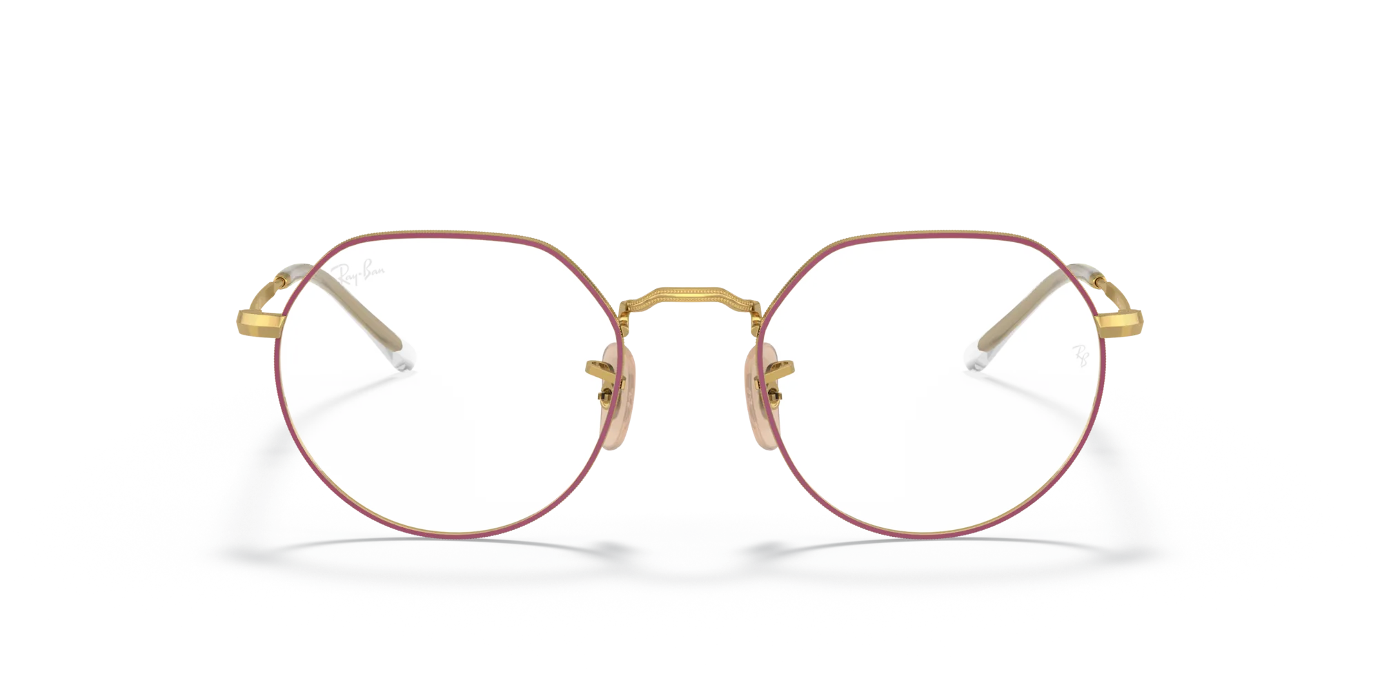Ray - Ban RX6465 JACK 3137 Montature da vista Metallo Viola Trasparente Geometrica Normale - immagine 3