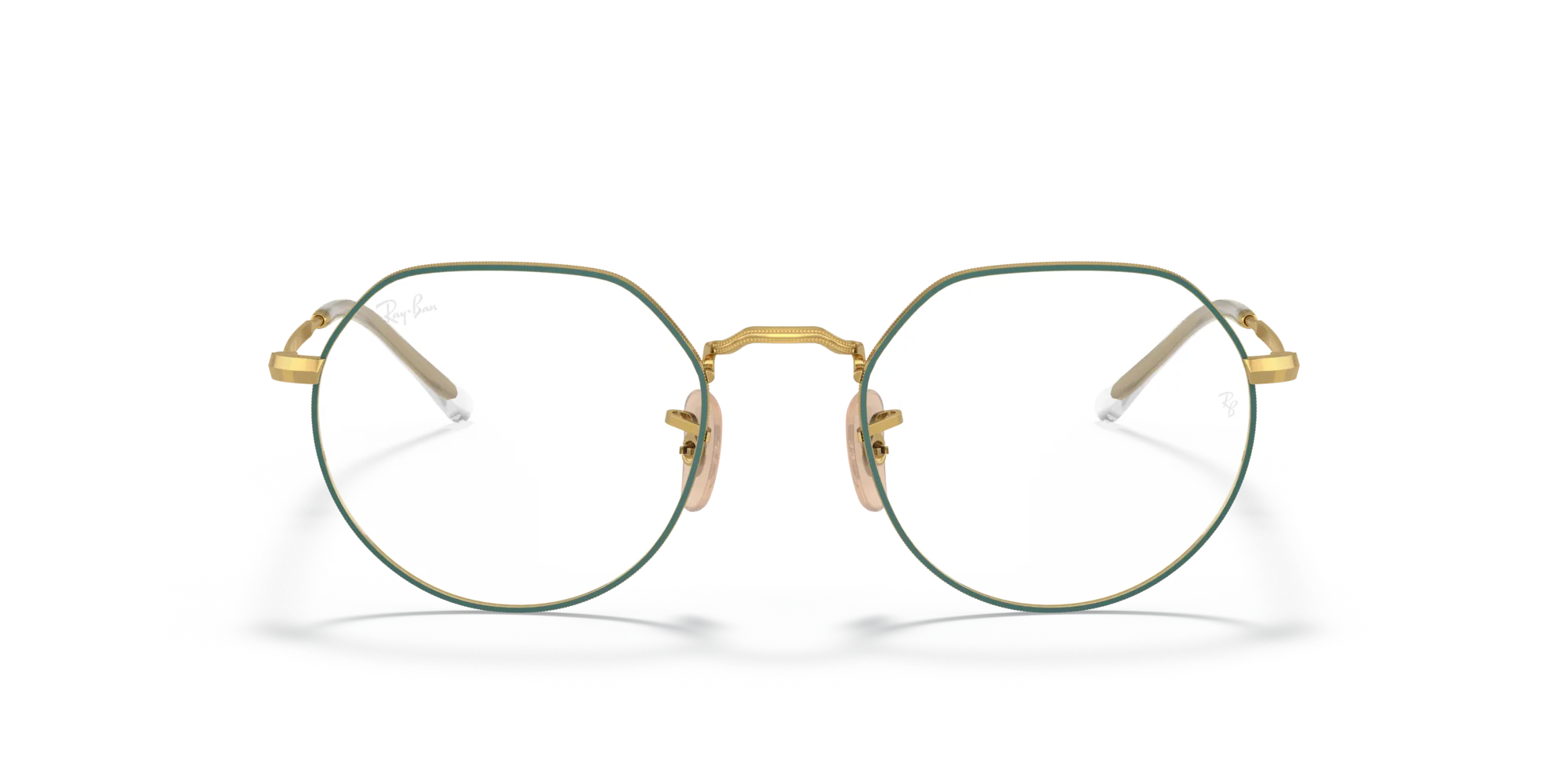 Ray - Ban RX6465 JACK 3136 Montature da vista Metallo Verde Trasparente Geometrica Normale - immagine 3