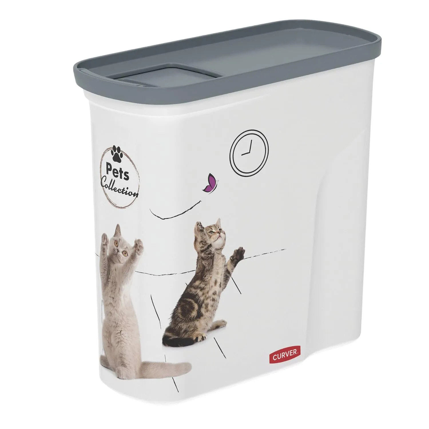 Curver PetLife - Contenitore per alimenti per animali, 2 kg, 20,5 x 8,6 x 19,40 cm - immagine 1
