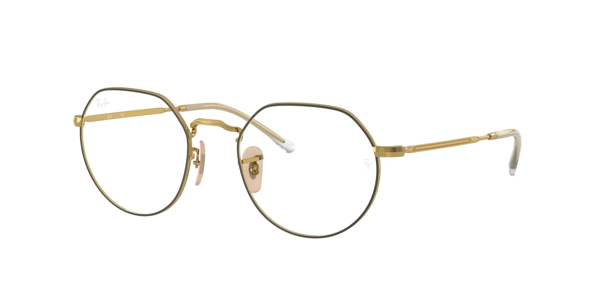 Ray - Ban RX6465 JACK 2890 Montature da vista Metallo Oro Trasparente Geometrica Normale - immagine 1