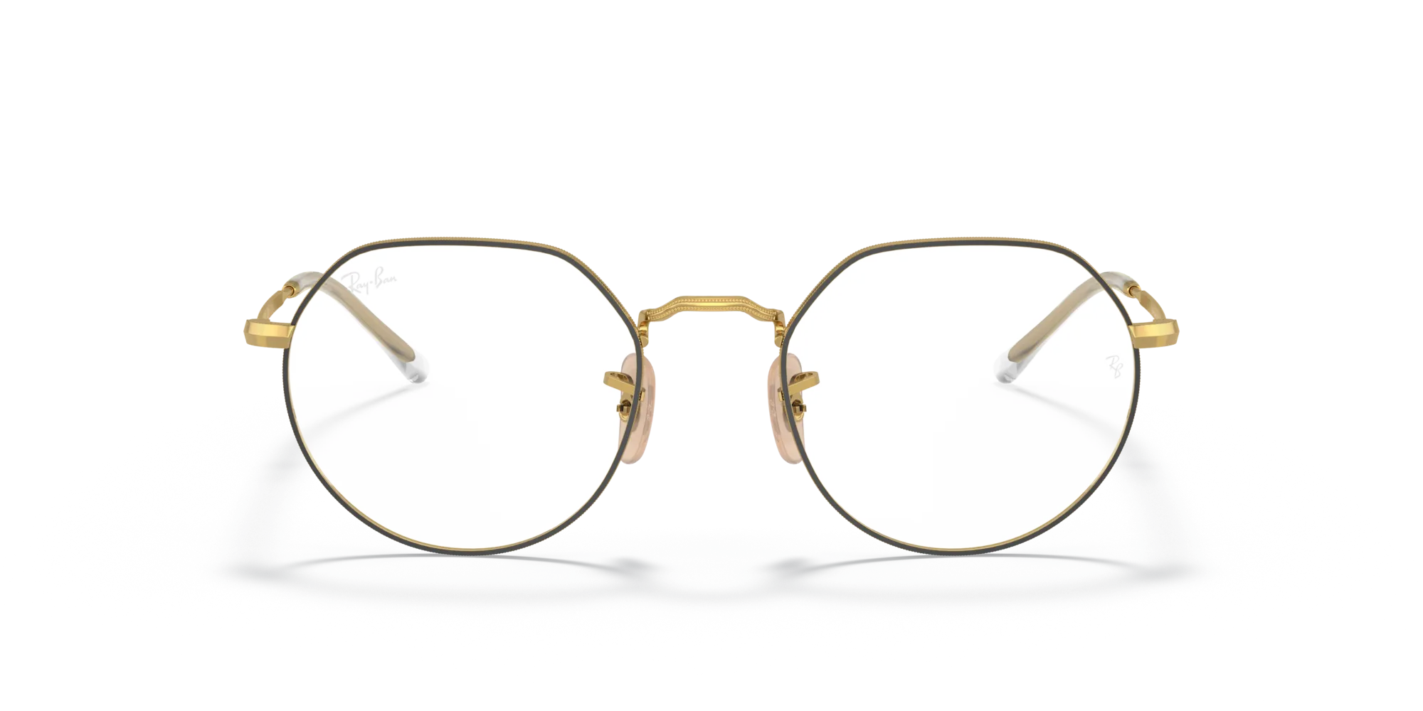 Ray - Ban RX6465 JACK 2890 Montature da vista Metallo Oro Trasparente Geometrica Normale - immagine 3