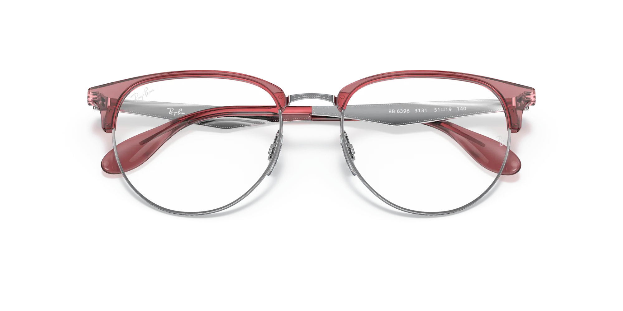 Ray - Ban RX6396 3131 Montature da vista Metallo Rosso Trasparente Pantos Normale - immagine 2