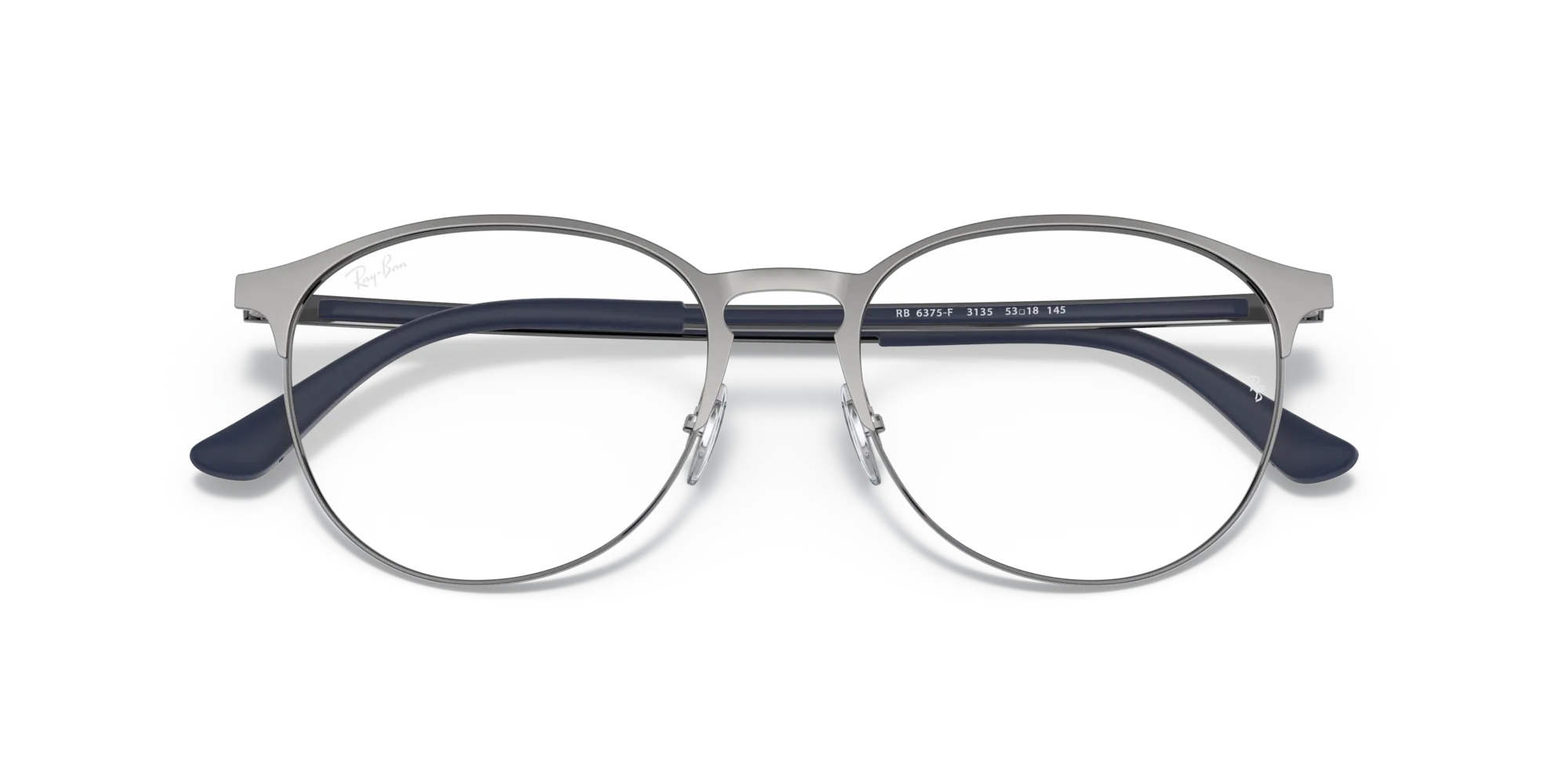 Ray - Ban RX6375 3135 Montature da vista Metallo Grigio Trasparente Pantos Normale - immagine 2