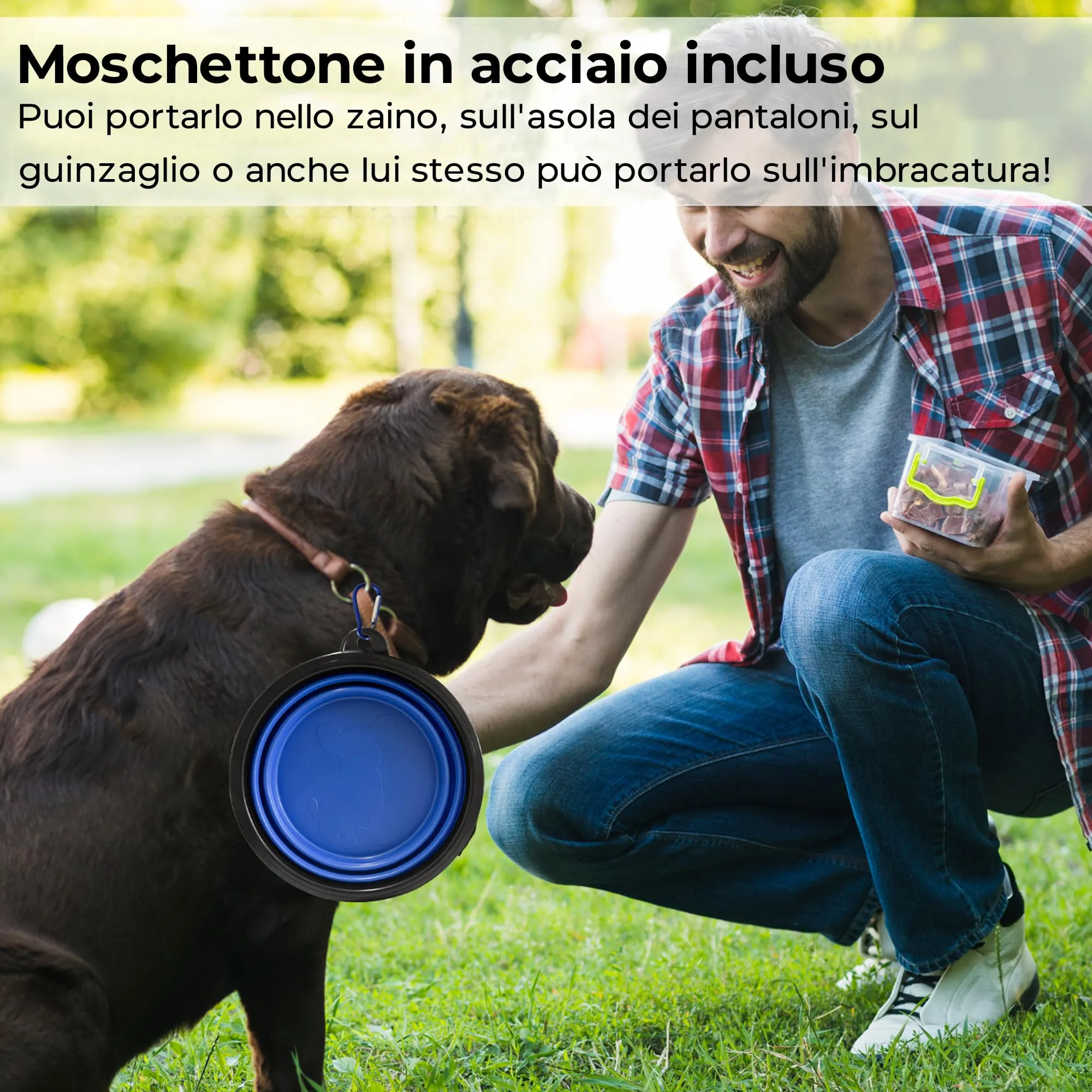 IBERROAD| 2 Ciotole Pieghevoli per Cani di medi e grandi | Ciotola Pieghevole per Cane | ciotole per cani da viaggio | Ciotola Cane Portatile capacita 900 ml | ciotole per cani portatile - immagine 4