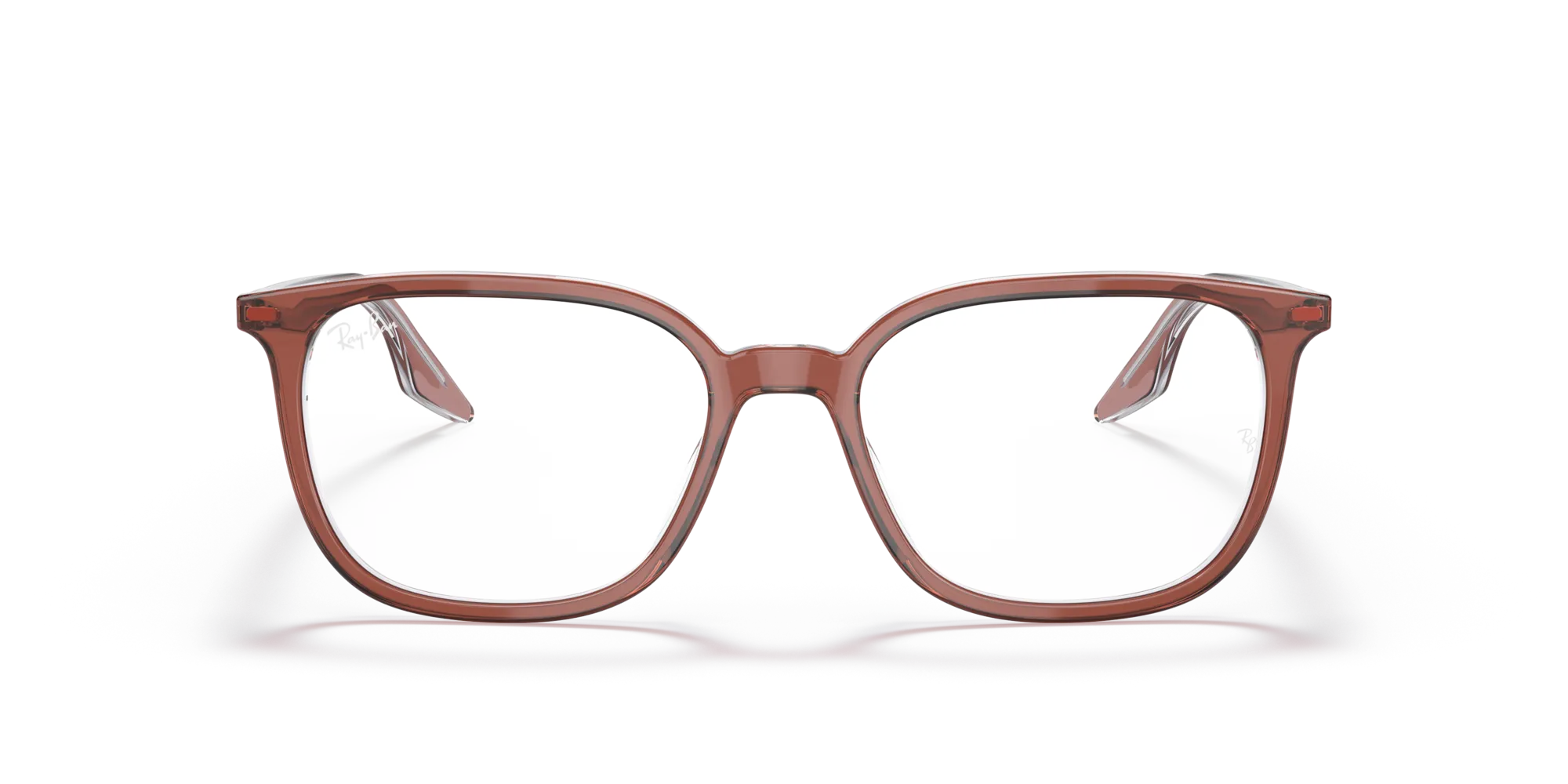 Ray - Ban RX5406 8171 Montature da vista Acetato Marrone Trasparente Squadrata Normale - immagine 3