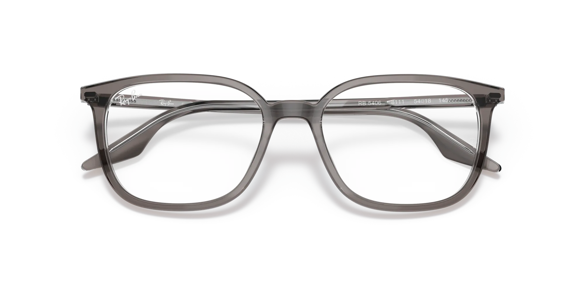 Ray - Ban RX5406 8111 Montature da vista Acetato Grigio Trasparente Squadrata Normale - immagine 2