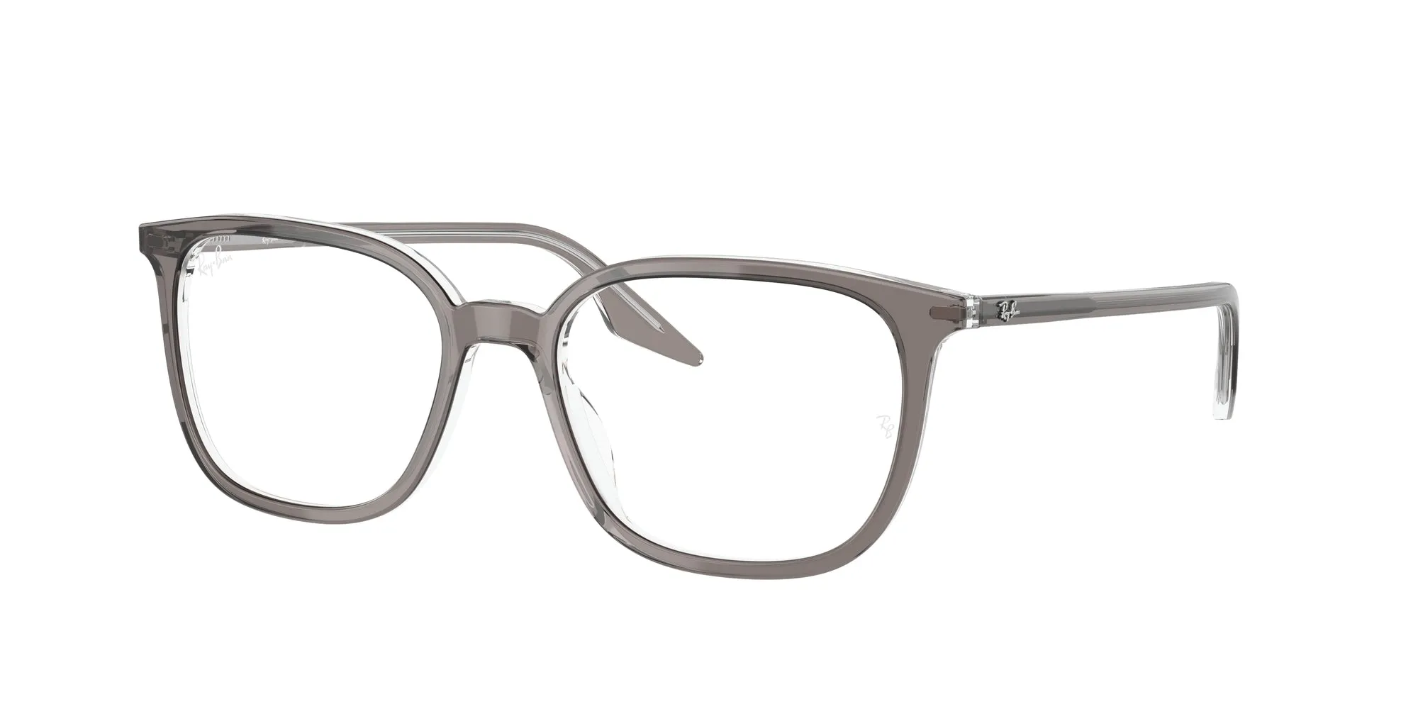 Ray - Ban RX5406 8111 Montature da vista Acetato Grigio Trasparente Squadrata Normale - immagine 1
