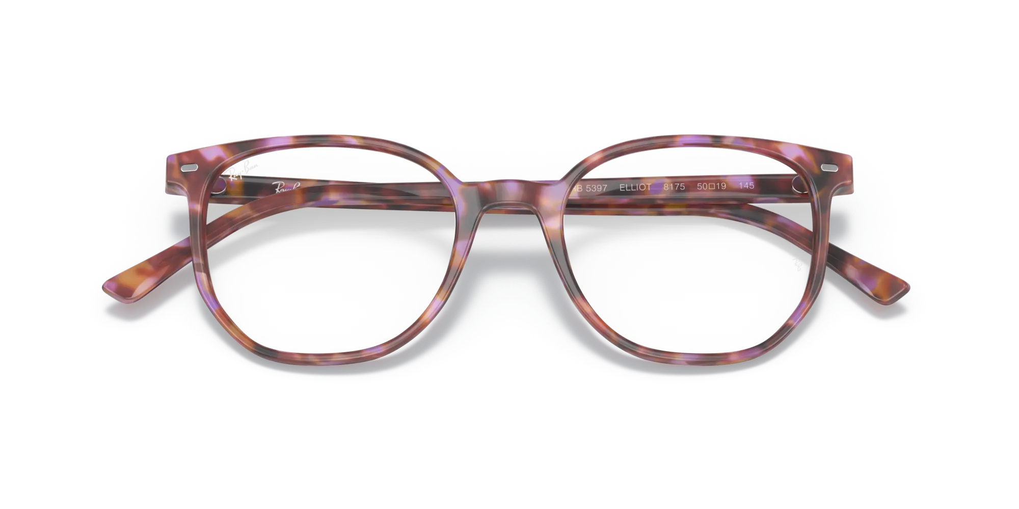 Ray - Ban RX5397 ELLIOT 8175 Montature da vista Acetato Marrone Trasparente Geometrica Normale - immagine 2