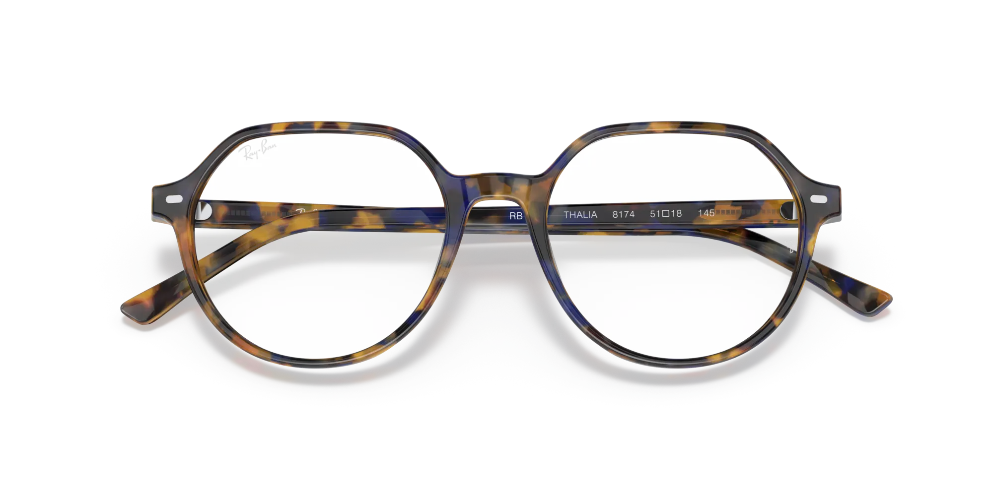 Ray - Ban RX5395 THALIA 8174 Montature da vista Acetato Tartaruga Trasparente Rotonda Normale - immagine 2