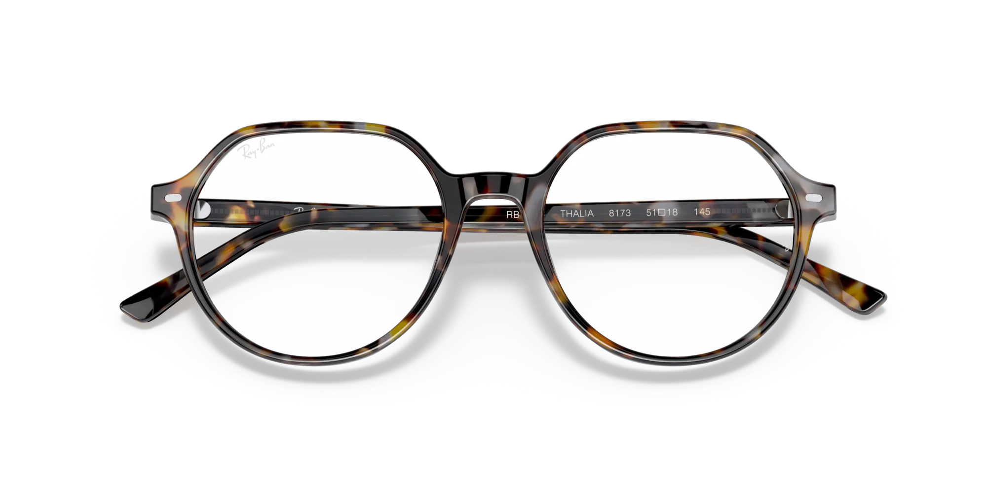 Ray - Ban RX5395 THALIA 8173 Montature da vista Acetato Marrone Trasparente Rotonda Normale - immagine 2
